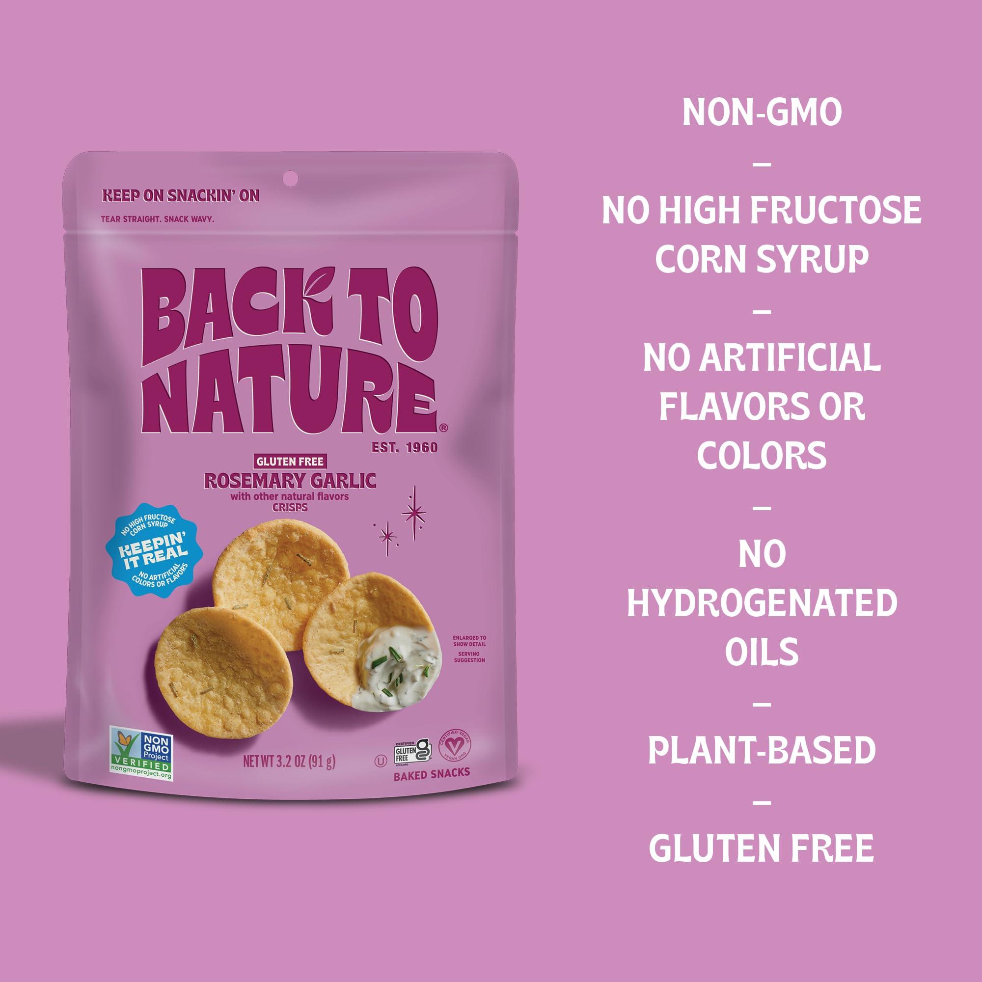 Back to Nature Gluten Free Crackers, Rosemary Garlic Dipper Crisps - Vegan, Non-GMO, Crackers for Dipping - seriously tasty snacks, 3.2 Ounce​ (Pack of 6) - Image 4