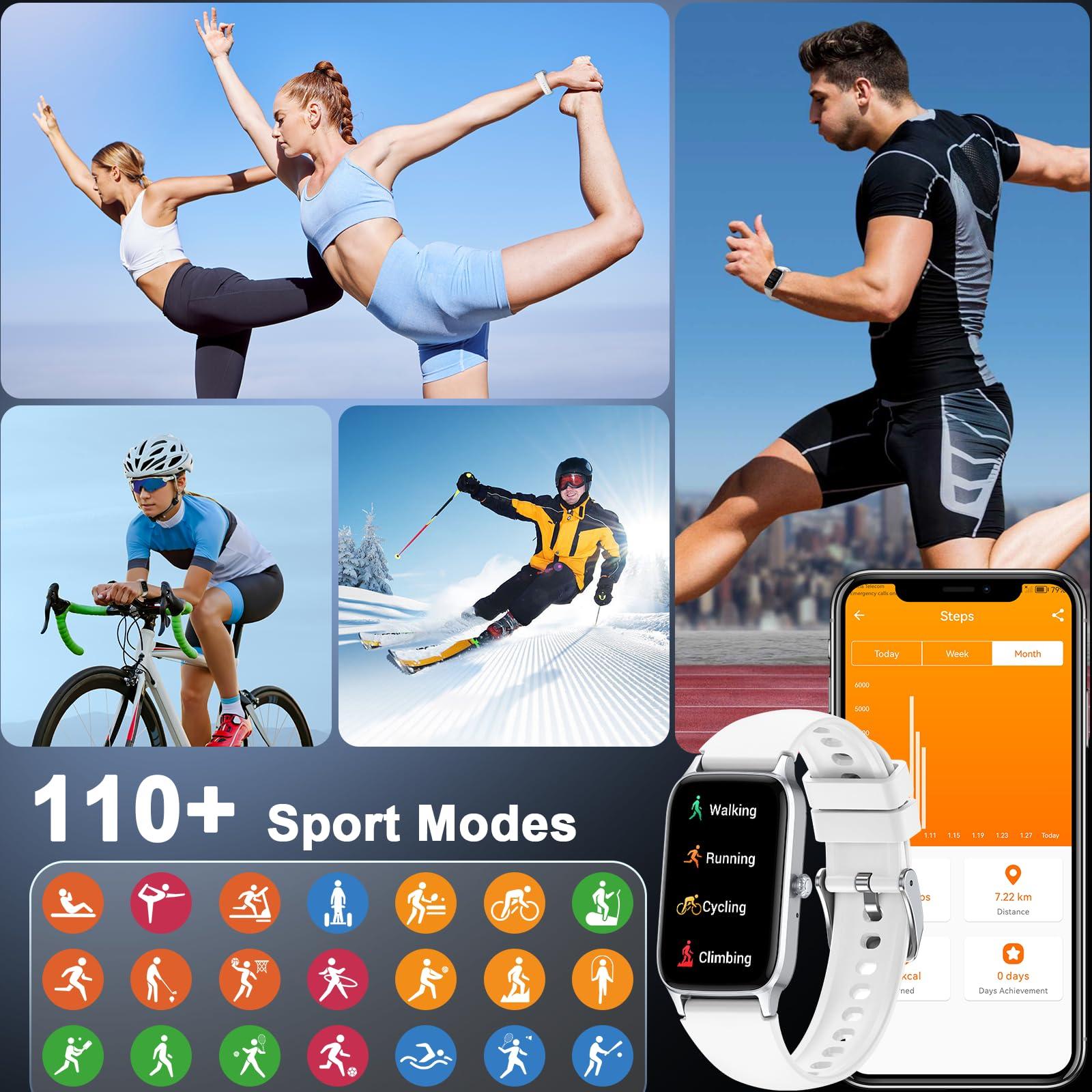 Smart Watch for Men Women(Answer/Make Call), 2025 Fitness Activity Tracker 1.57” Smartwatch with Heart Rate/Sleep Monitor/Pedometer/Calories/110+ Sports, IP68 Waterproof Fitness Watch for Android iOS - Image 6