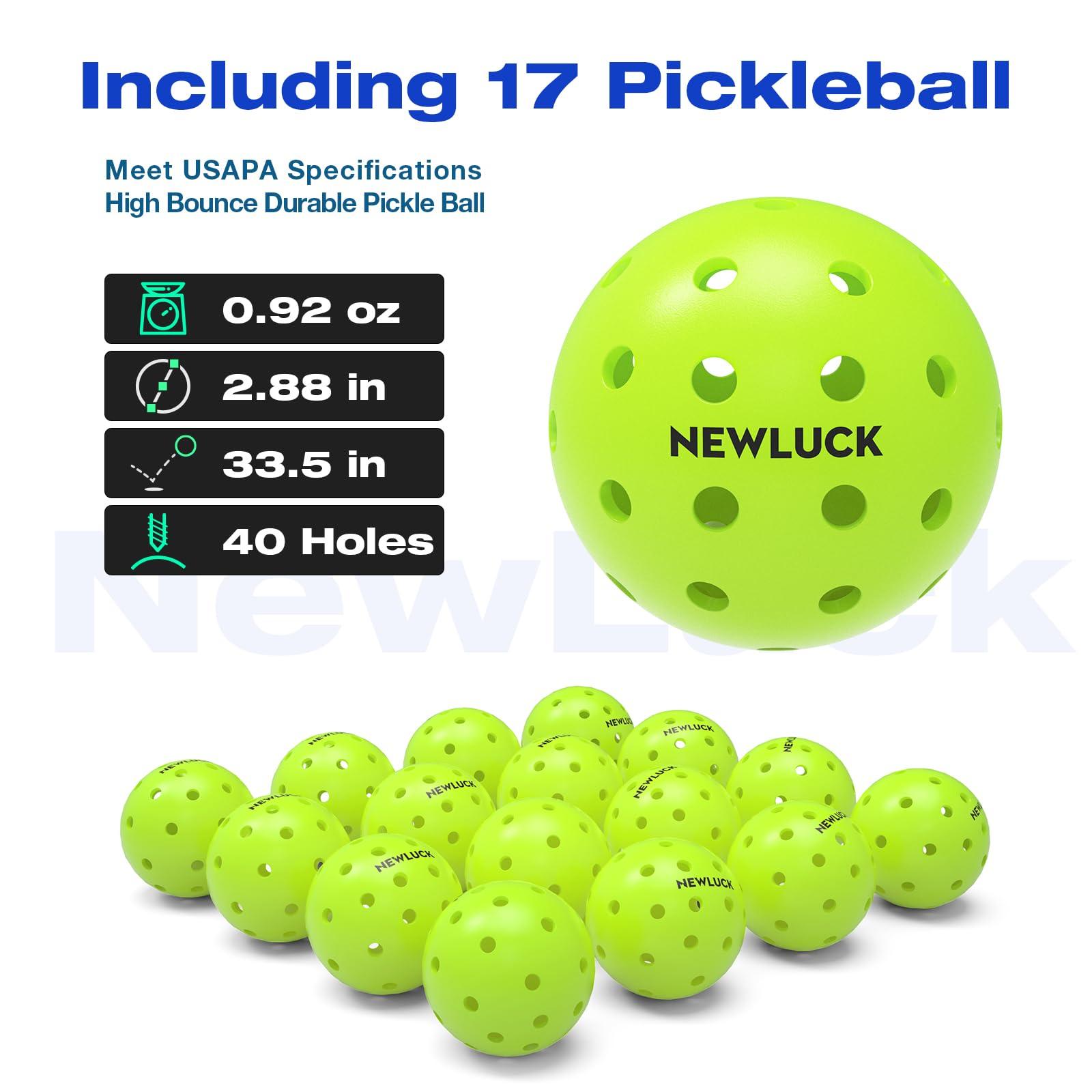 Newluck Multi-Functional Pickleball Ball Picker, Quick Collection, Adjustable Length for All Ages, Back and Knee Protection, Lightweight and Portable - Image 7