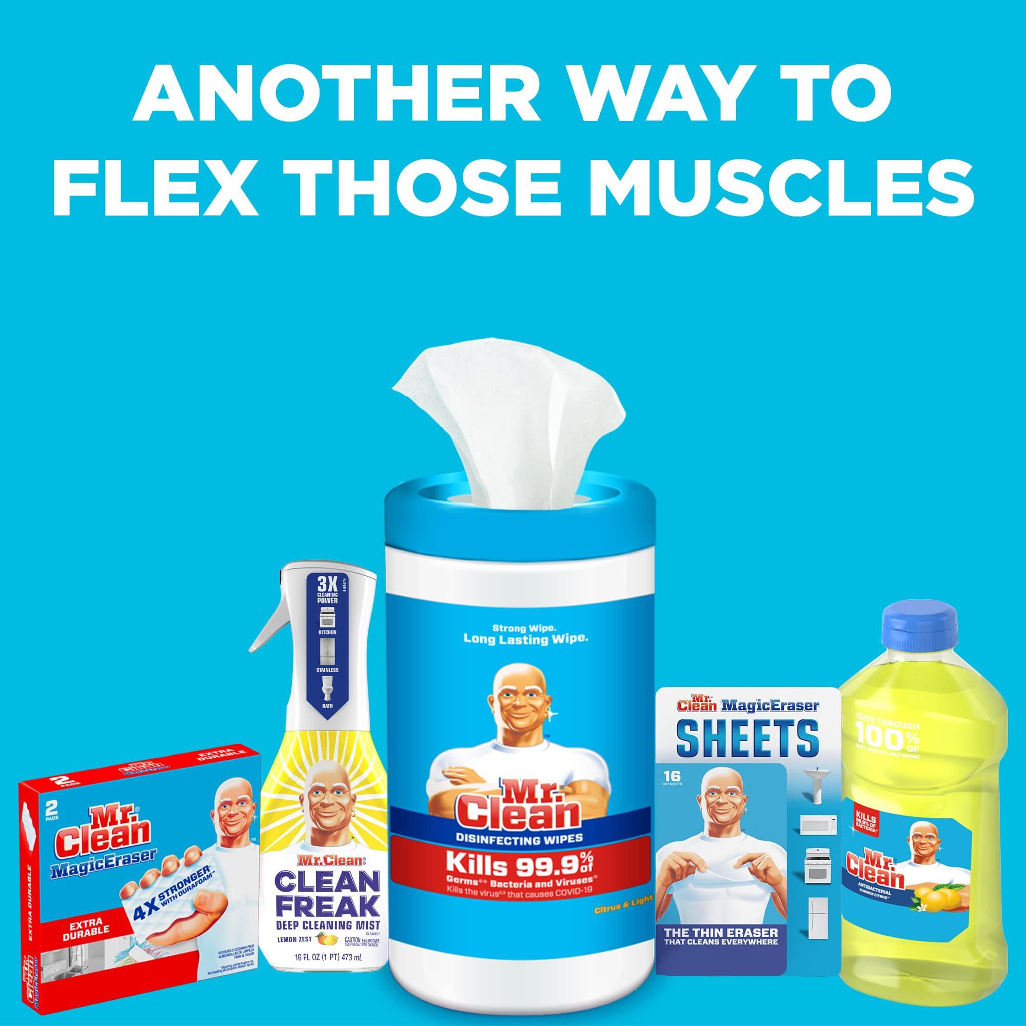 Mr. Clean All Purpose Cleaner, Clean Freak Mist Cleaning Kit for Bathroom & Kitchen Cleaner, Lemon Scent, Includes 1 Spray Bottle (16 oz) and 1 Large Refill (30.9 oz) - Image 5
