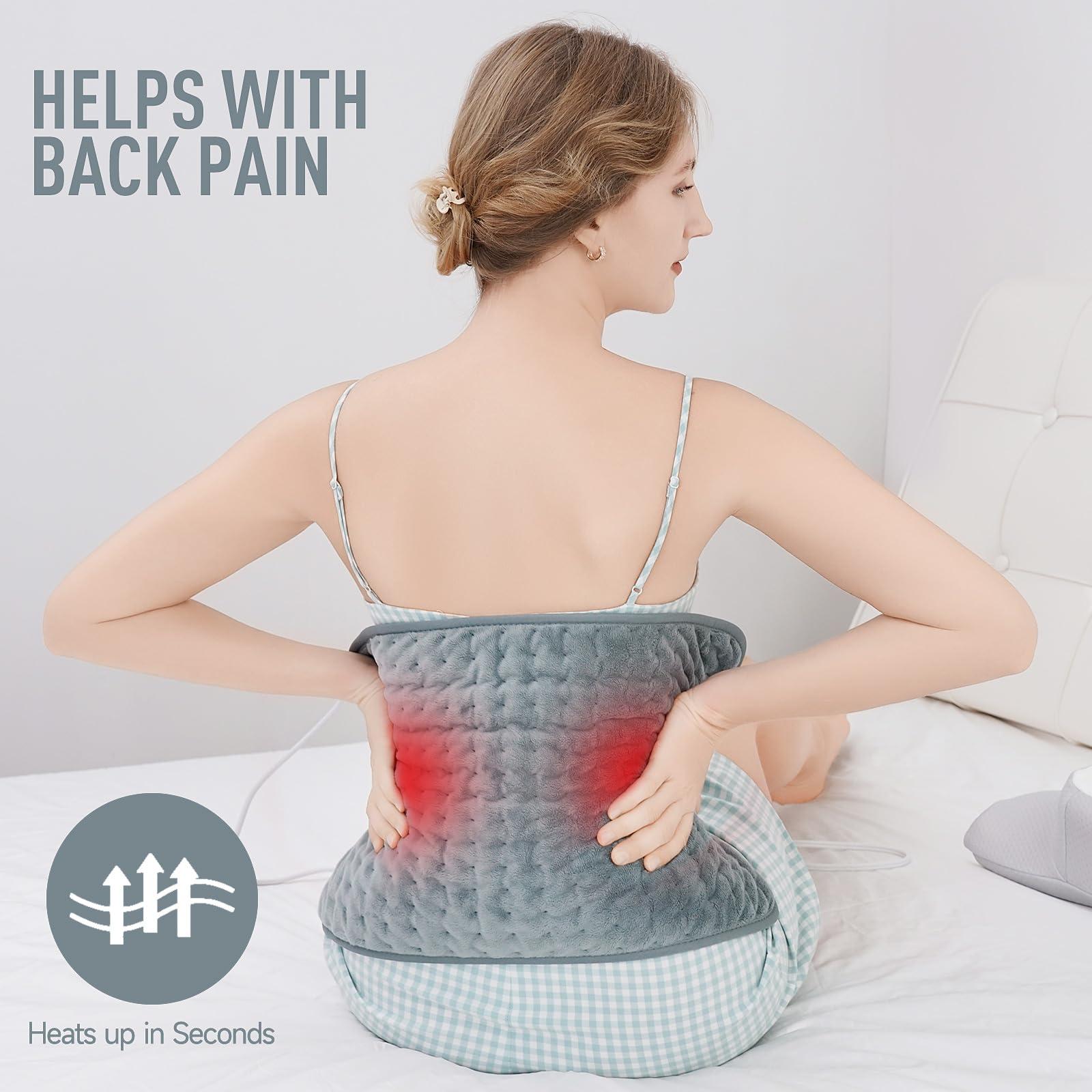Heating Pad for Back Pain Relief & Cramps, KOT Heating Pads with Auto Shut Off Large, 6 Heat Settings Electric Heated Pad, Gifts for Women, Gifts for Men, 12" x 24" - Image 2