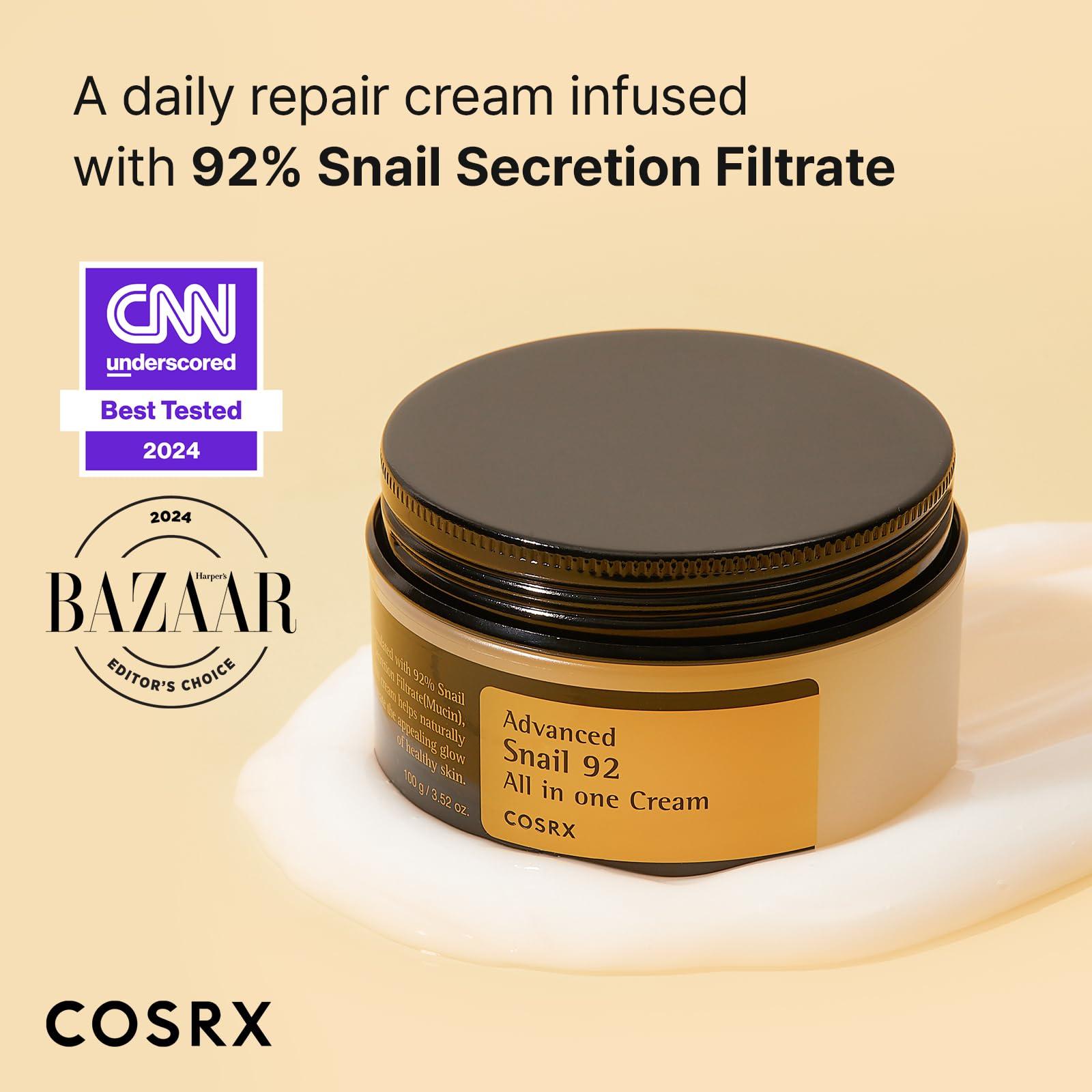 COSRX Snail Mucin 92% Face Moisturizer, 3.52 Oz, Lightweight Moisturing Cream for Soft, Glowy Skin, Korean Skin Care, Korean Moisturizer Face Cream - Image 2