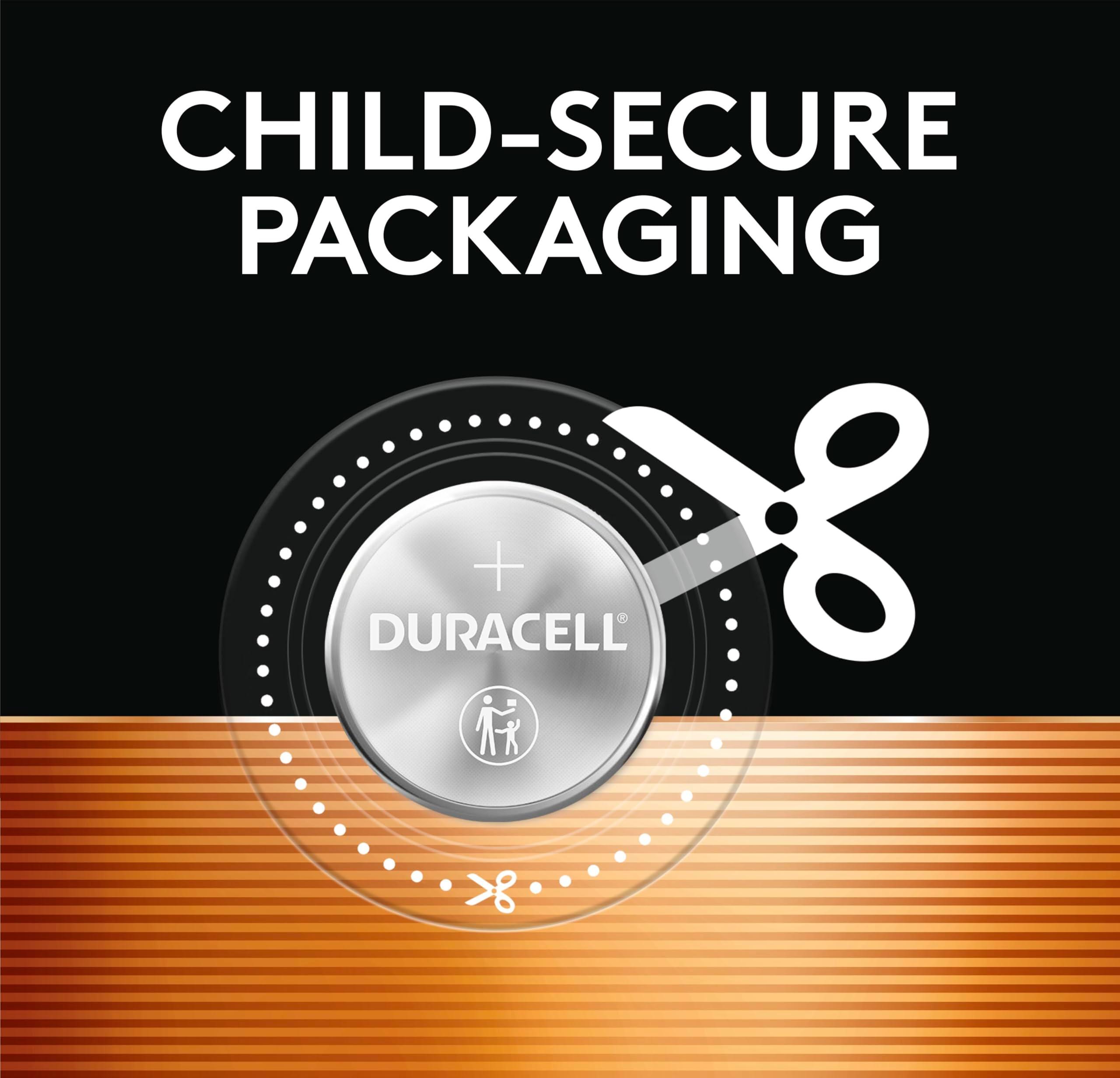 Duracell CR2025 3V Lithium Battery, Child Safety Features, 2 Count Pack, Lithium Coin Battery for Key Fob, Car Remote, Glucose Monitor, CR Lithium 3 Volt Cell - Image 4