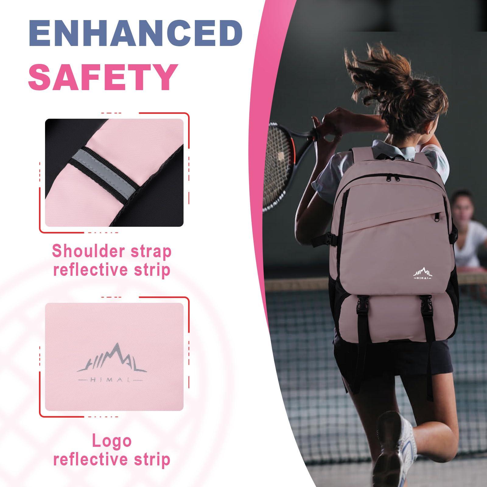 UNIHIMAL Tennis Bag-Tennis Backpack for Women Men 2 Rackets with Separate Shoe Compartment & Insulated Pocket - Image 6