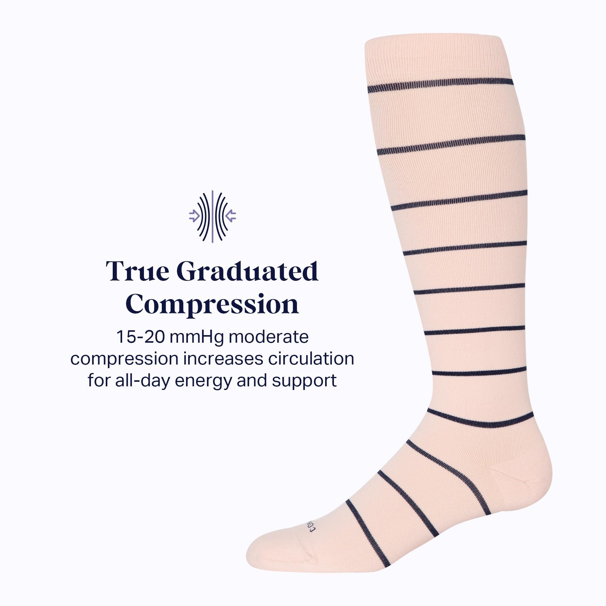 Comrad Nylon Knee High Socks - 15-20mmHg Graduated Compression Socks - Soft & Breathable Support Unisex Socks - Image 3