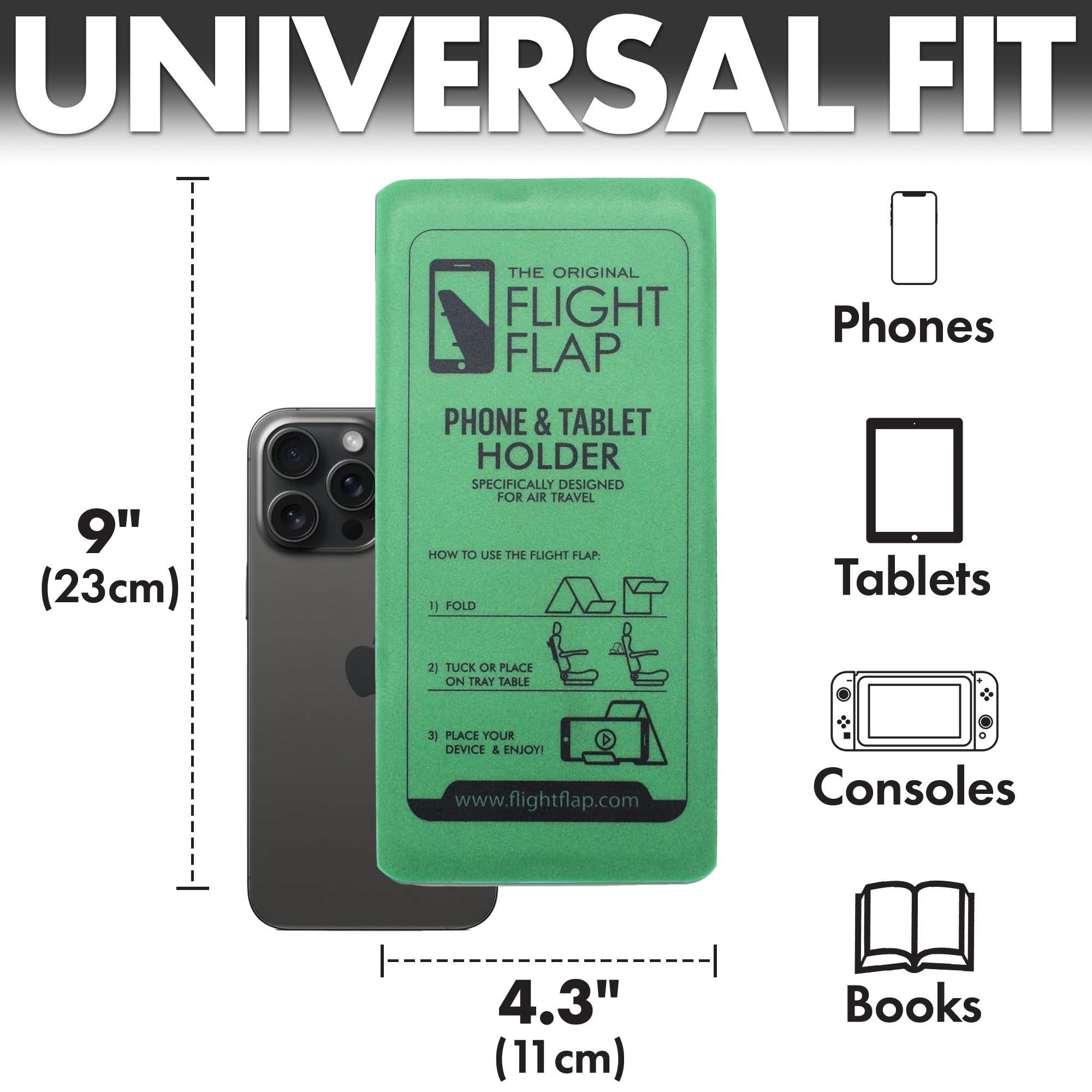 Flight Flap Airplane Phone Holder, Flexible Cell Phone Holder, Folding Cellphone Stand for Desk, Bed, Office, Treadmill - Airplane Accessories Long Flight Travel - Plane Essentials (Original Green) - Image 6