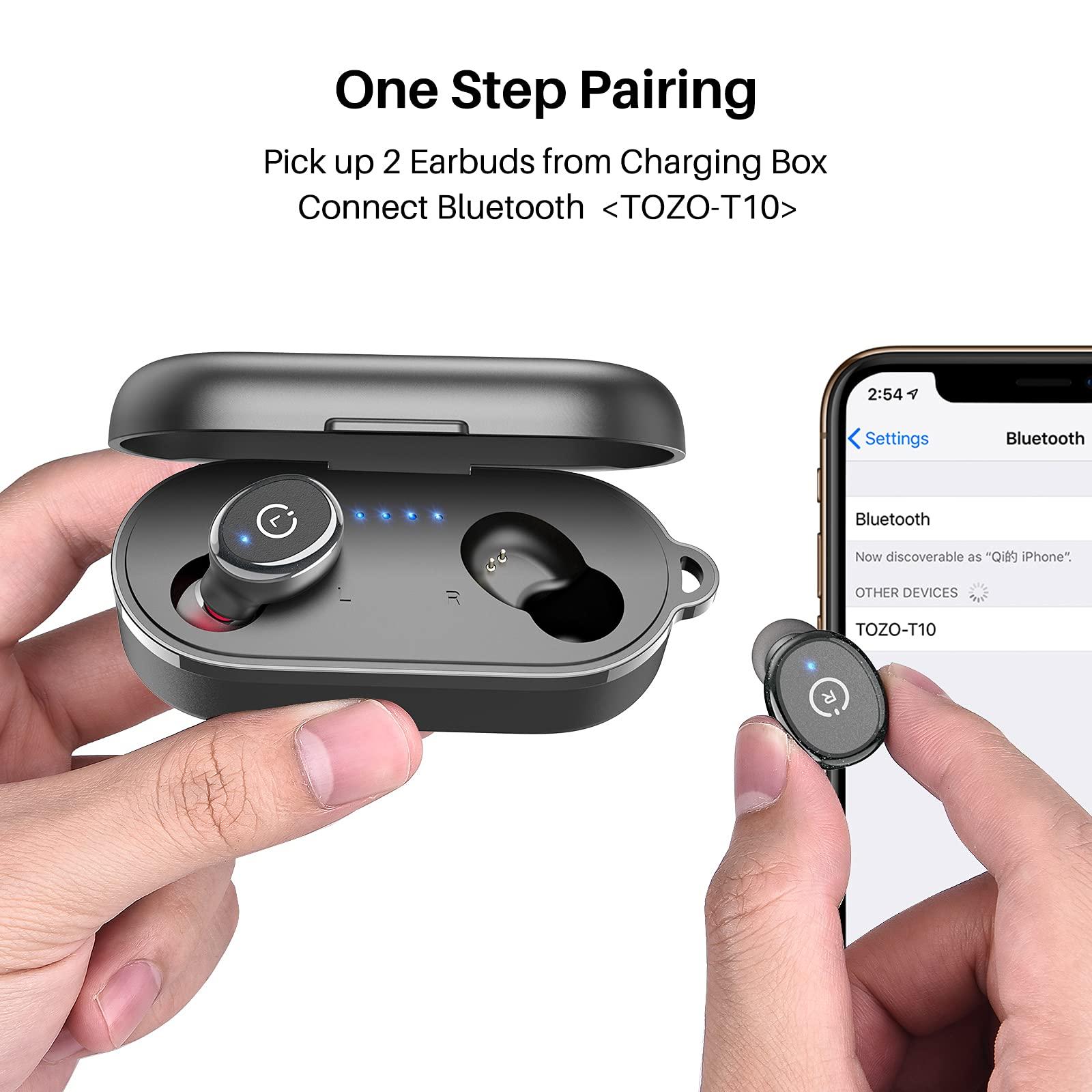 TOZO T10 True Wireless Bluetooth 5.3 Earbuds, 45H Playtime, Wireless Charging Case, IPX8 Waterproof Stereo Headphones in Ear Built in Mic Headset Premium Sound with Deep Bass, 32 Preset EQs via APP - Image 8