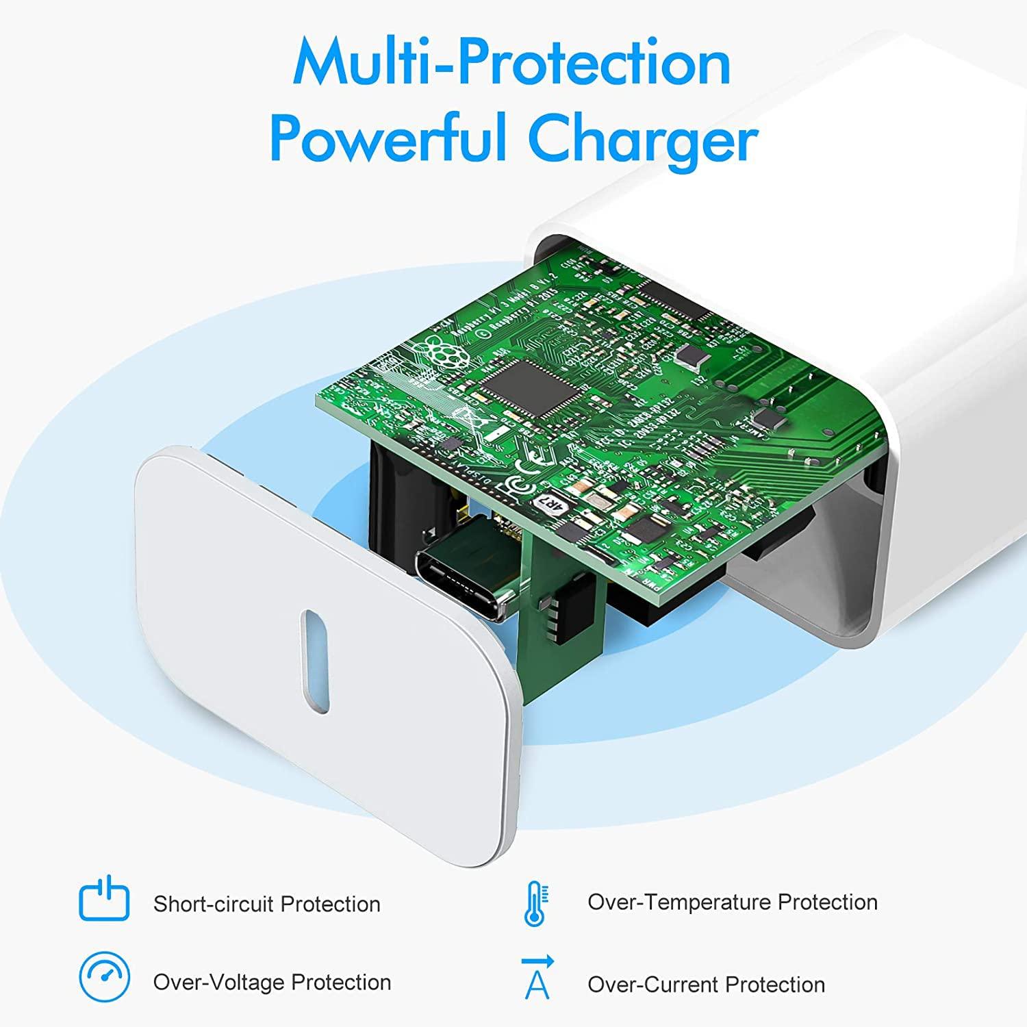 iPhone Charger Fast Charging,Fast Charger iPhone 20W PD 6FT USB C Wall Plug Type C i Phone Fast Charging Power Adapter Lightning Cable Cord for Phone 14 ProMax/13 Mini/12/11/XS/Max/XR/X/8 Plus/SE,iPad - Image 5