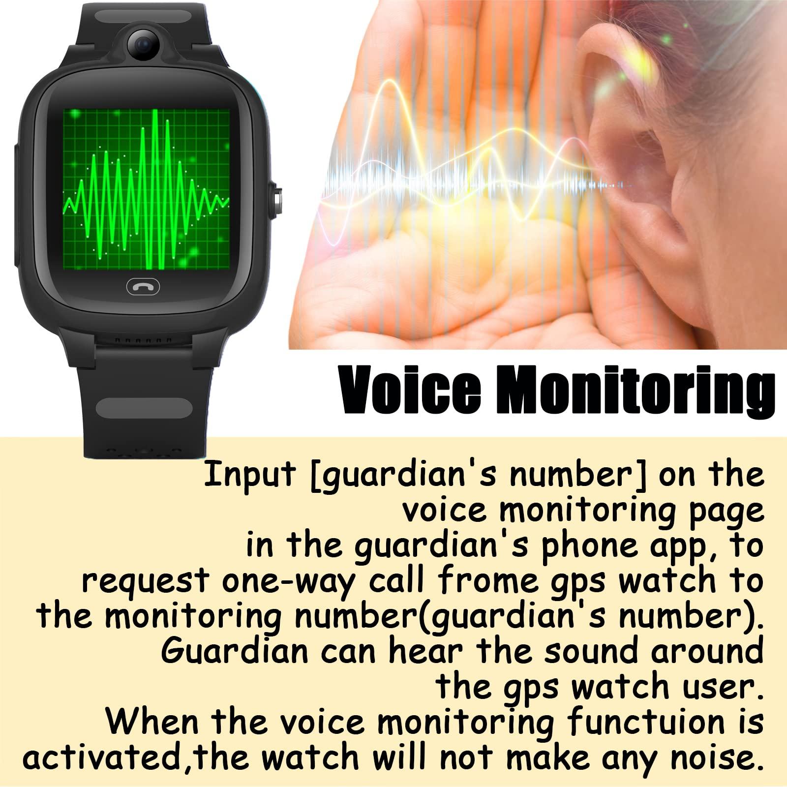 Kids Elderly 4G GPS Smart Watch Global Version Waterproof Real-Time Tracking Phone Video Call and Text SOS Emergency Alarm Voice Message Camera Geo-Fence Pedometer Anti-Lost GPS Tracker Birthday - Image 5