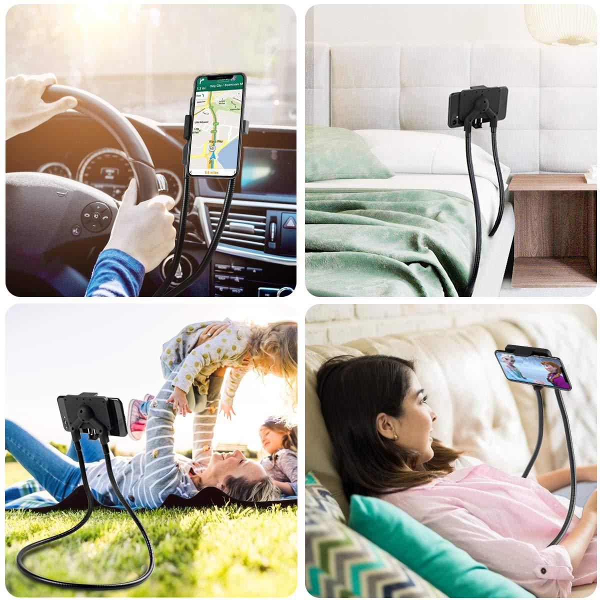 B-Land Cell Phone Holder, Universal Mobile Phone Stand, Lazy Bracket, DIY Flexible Mount Stand with Multiple Function (Black) - Image 6