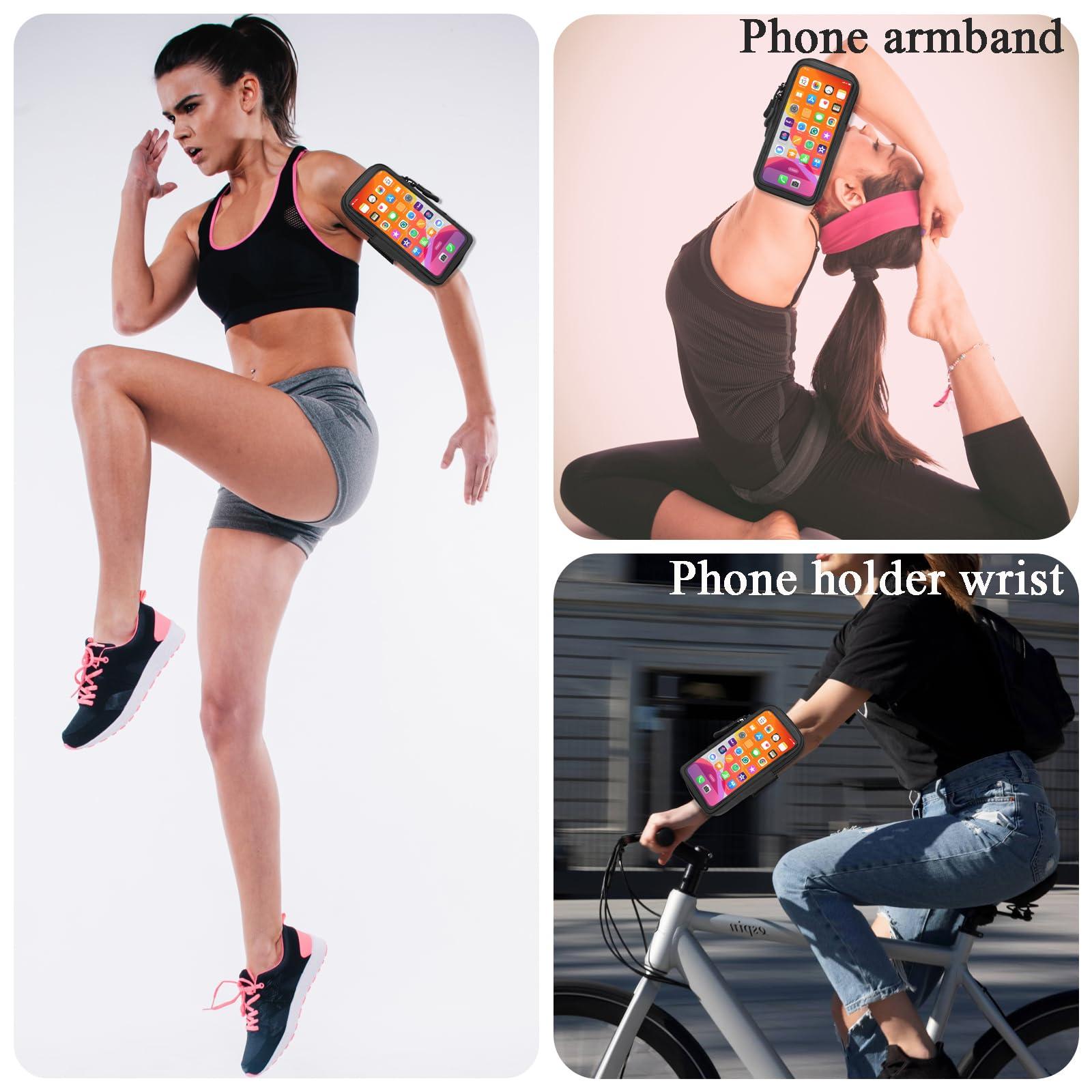 Phone Holder for Running, Walking, and Workout - Adjustable Arm Band Armband for iPhone and Cell Phones - Clear Crossbody Phone Pouch Purse with Strap for Women Men - Image 2