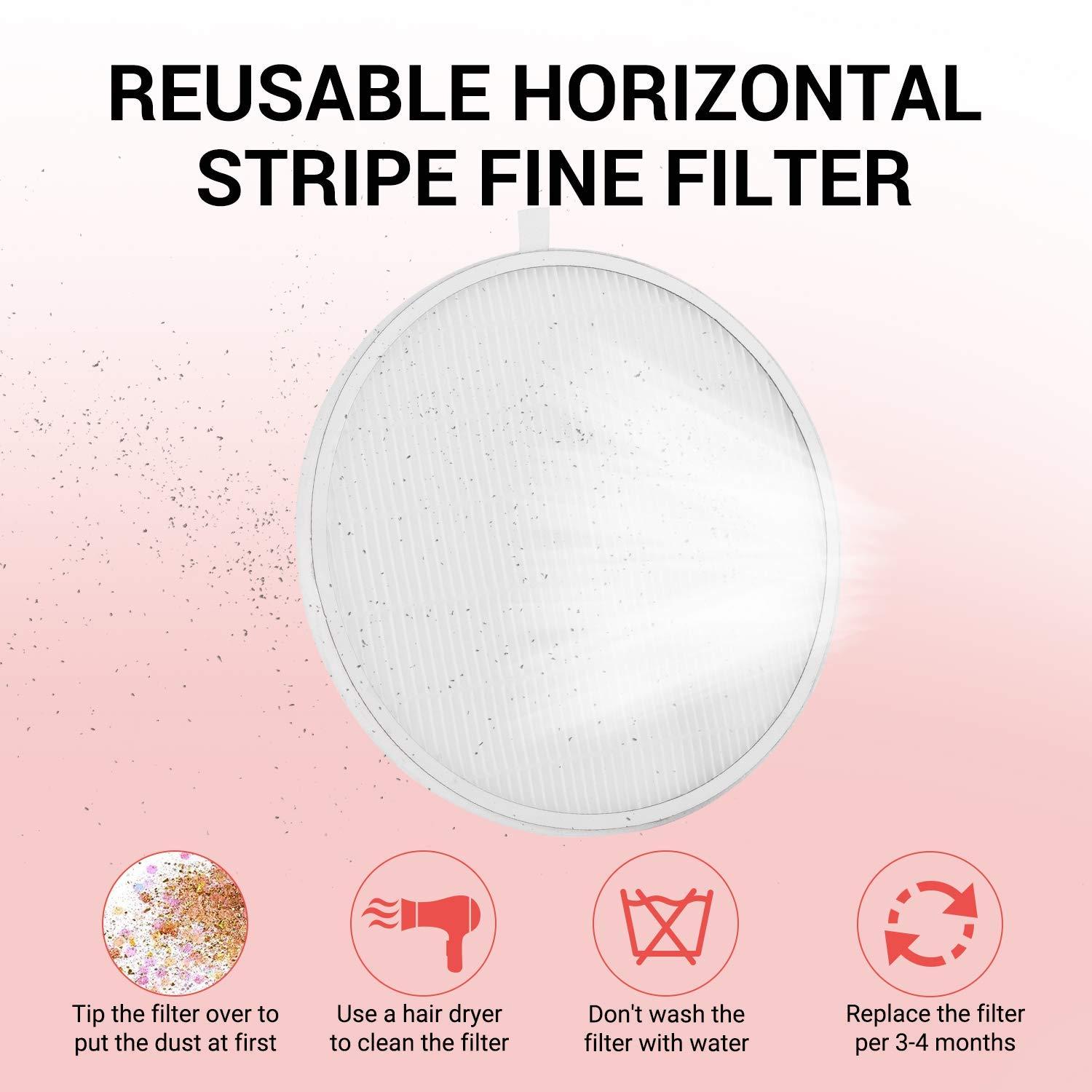 MelodySusie Nail Dust Collector with Reusable Filter, Powerful Vacuum Fan, Low Noise, Nail Salon - Image 6