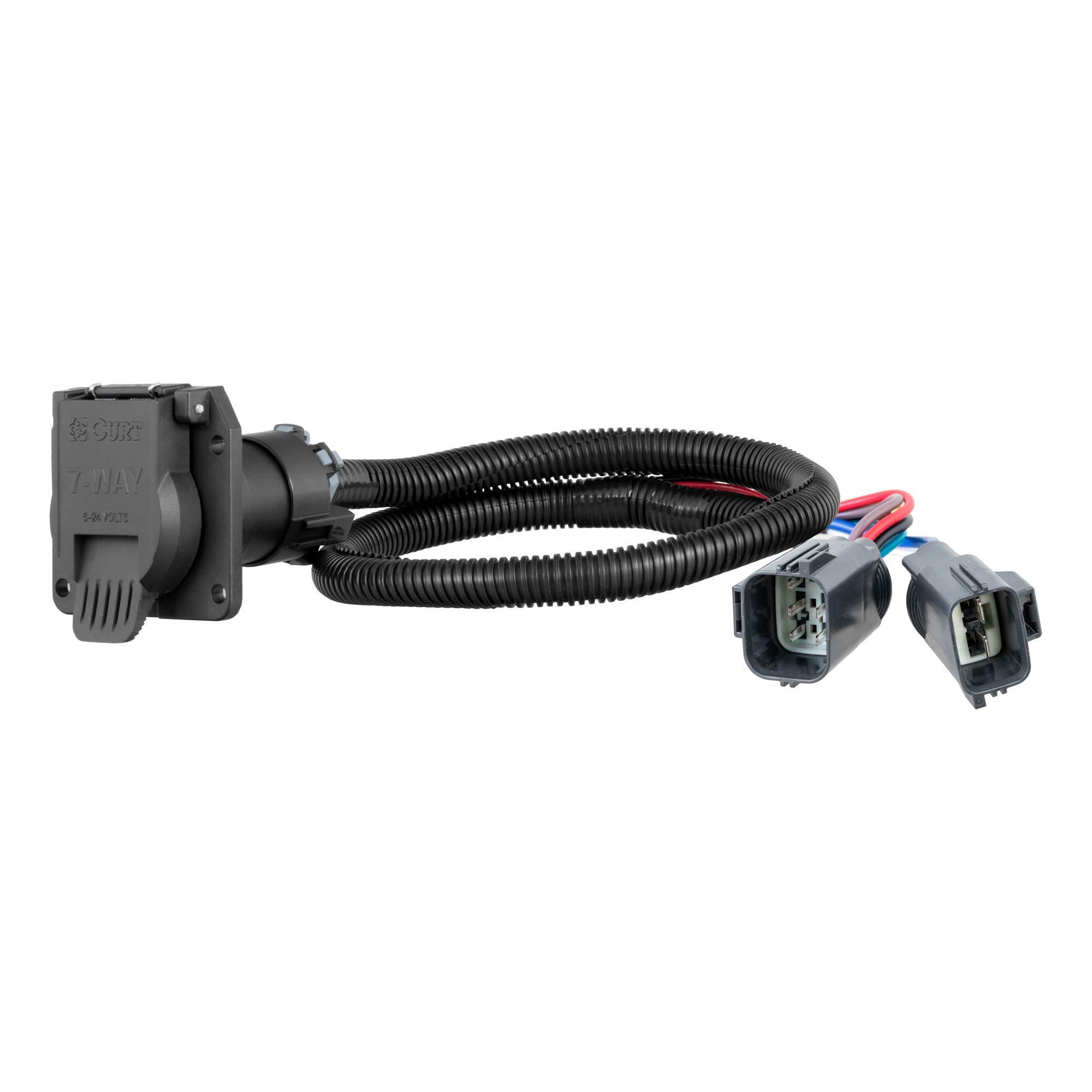 CURT 56443 Vehicle-Side Custom RV Blade 7-Pin Trailer Wiring Harness, Fits Select Ford F-250, F-350, F-450 Super Duty, Black