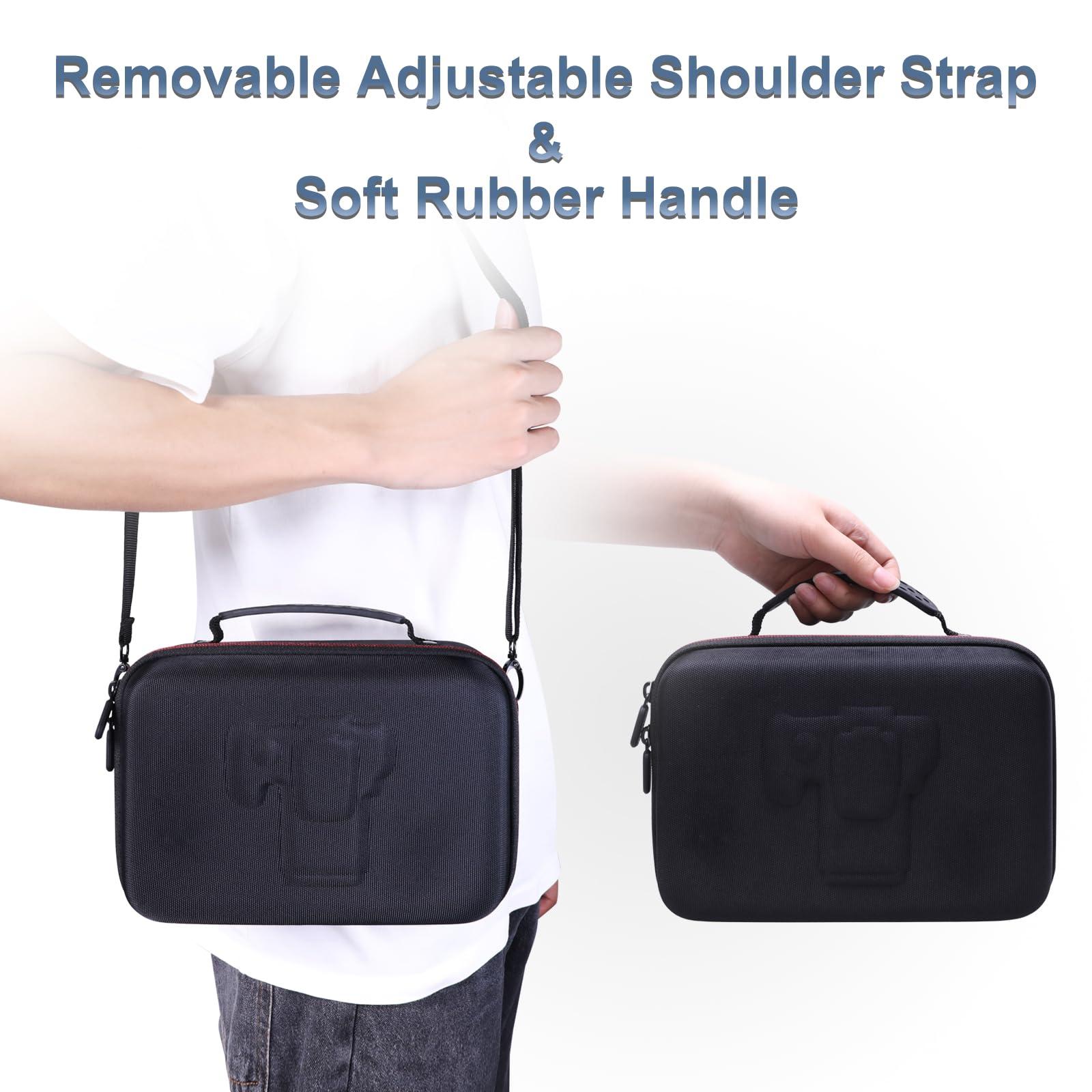 Camera Case Compatible with Canon EOS Rebel T7/R50/R6 Mark II/R100/R50 V/T6/R8/R10/R5 Mark II/RP/R7/5D Mark IV/SL3/R5/T100 DSLR SLR Camera, Lens and Tripod with 4 Dividers and Shoulder Strap, Black - Image 6