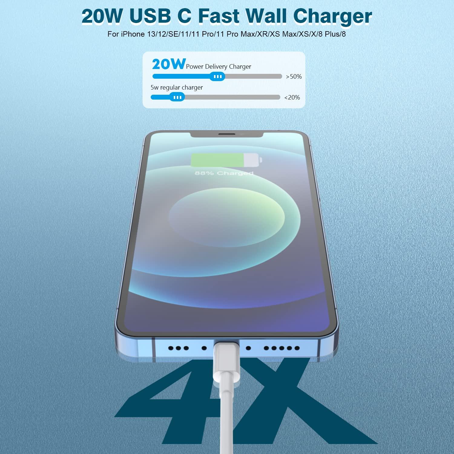 iPhone Fast Charger,Extra Long iPhone Charger Fast Charging 10Foot 2Pack i Phone Chargers 10FT USB C to Lightning Cable Cord Adapter for iPhone 14 Pro Max/14 Plus/13 Mini/13/12/11/X/XR/SE/iPad/AirPods - Image 2