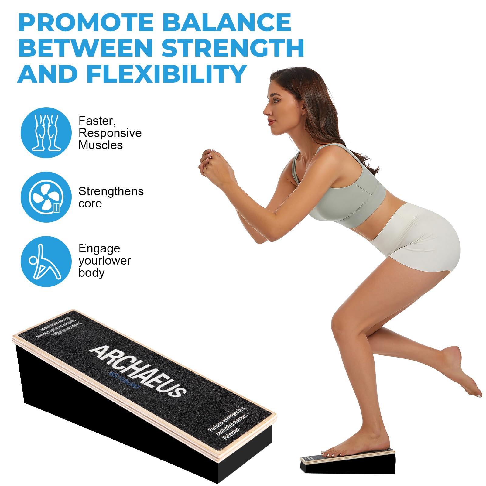 ARCHAEUS Athletic Balance Boards,Slant Board,Wobble Board,Balance Wedge for Condition Your Body and Prevent Injury - Image 2