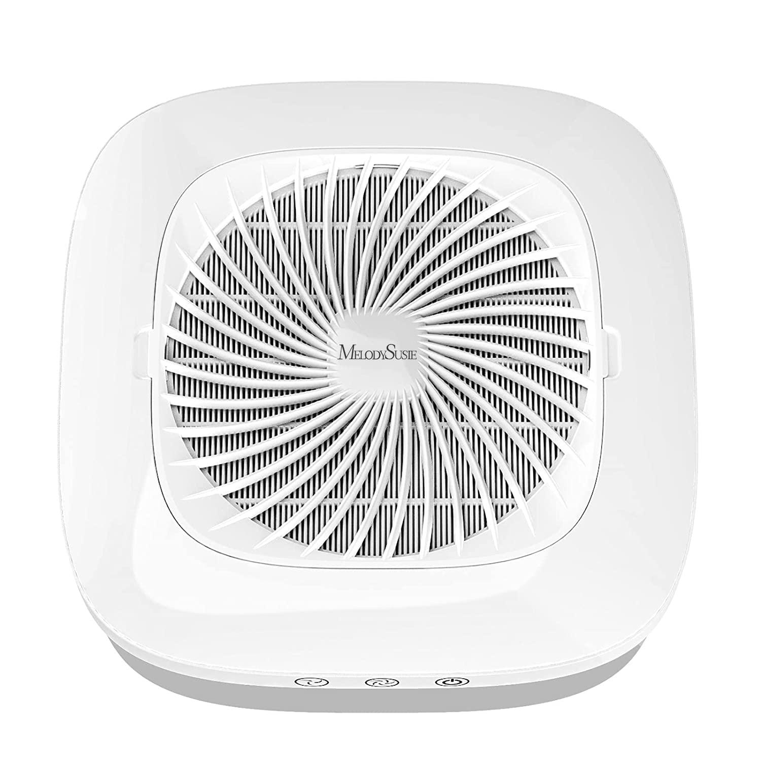 MelodySusie Nail Dust Collector with Reusable Filter, Powerful Vacuum Fan, Low Noise, Nail Salon
