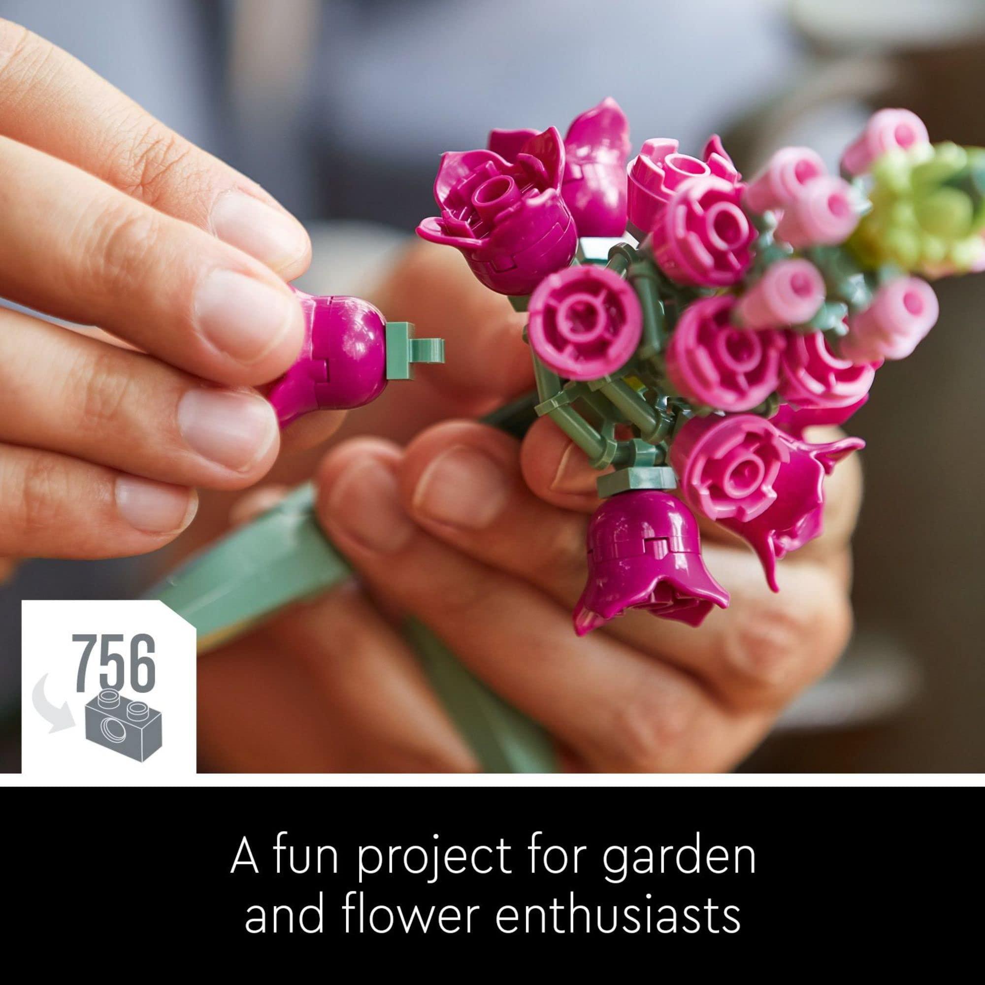 LEGO Icons Flower Bouquet Building Set - Artificial Flowers for Decoration for Home and Display, Ages 18+ - Small Fake Flowers for Table, Desk, Office - Gift for Graduation - 10280 - Image 7
