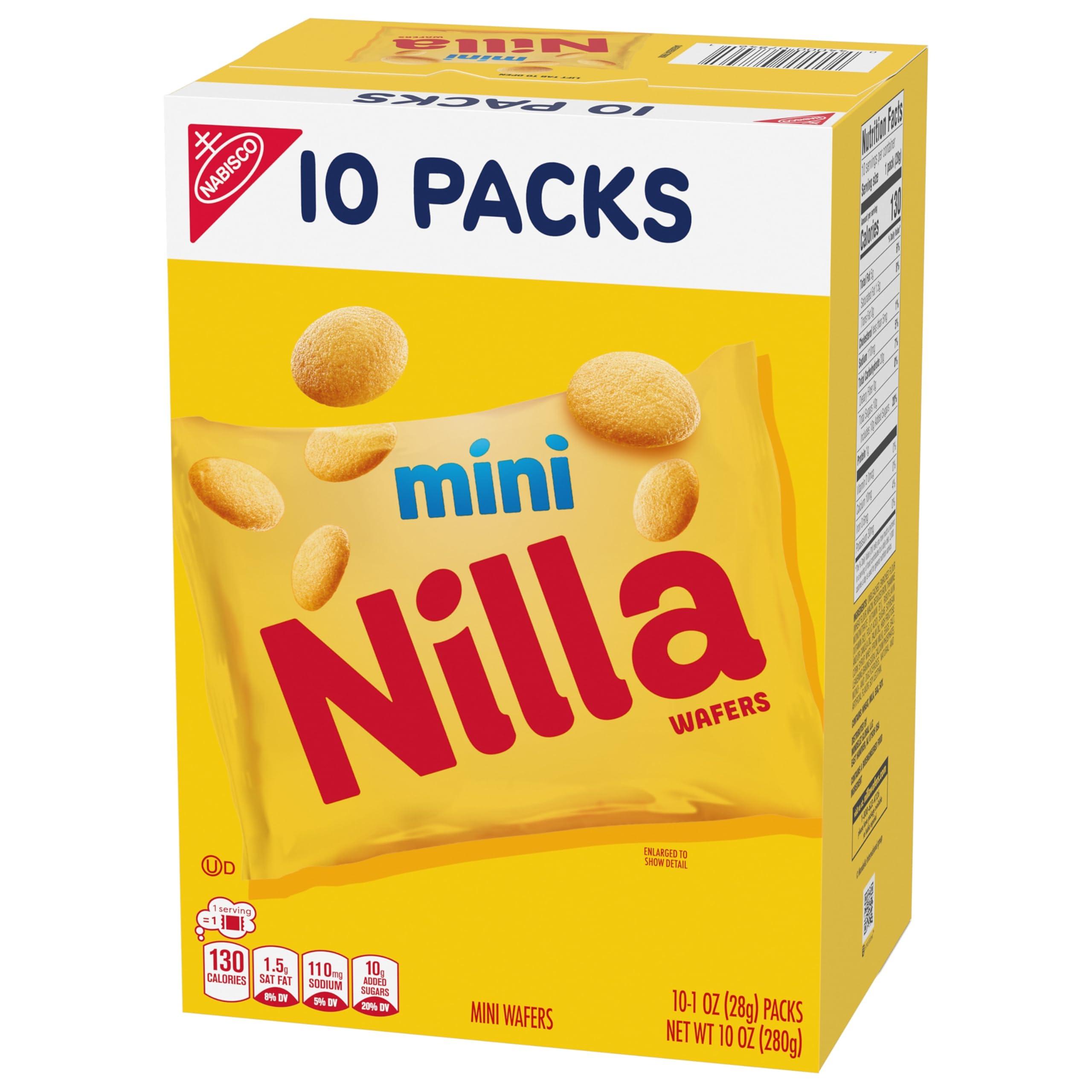 NILLA Wafers Mini Cookies, Vanilla Wafers, 10 Snack Packs - Image 14