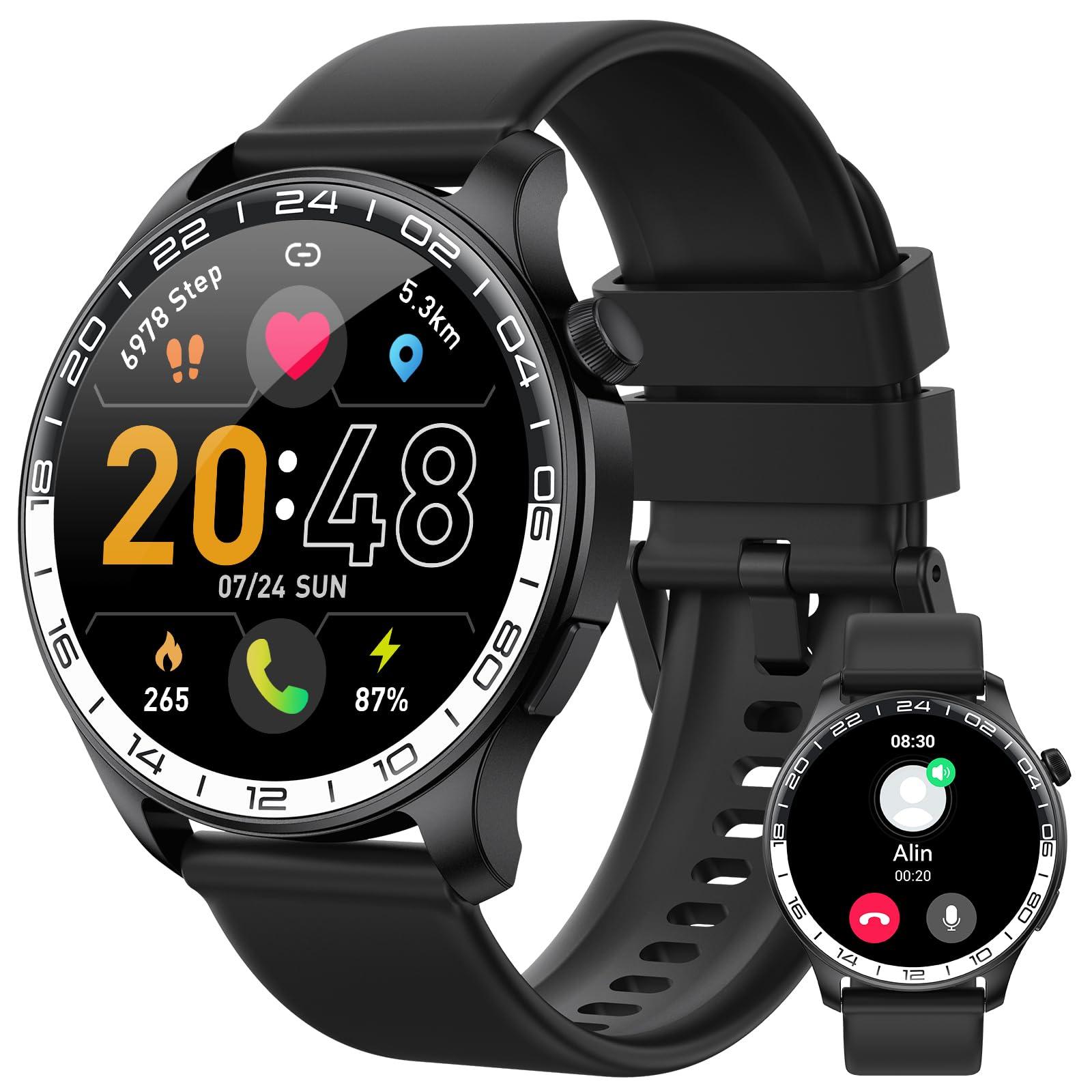 Smart Watch, 40mm AMOLED Touchscreen Smartwatch for Men Women (Answer/Make Call), Fitness Tracker with 110+ Sport Modes, IP68 Waterproof/Spo2/Pedometer/Sleep Monitor, Activity Tracker for Android iOS