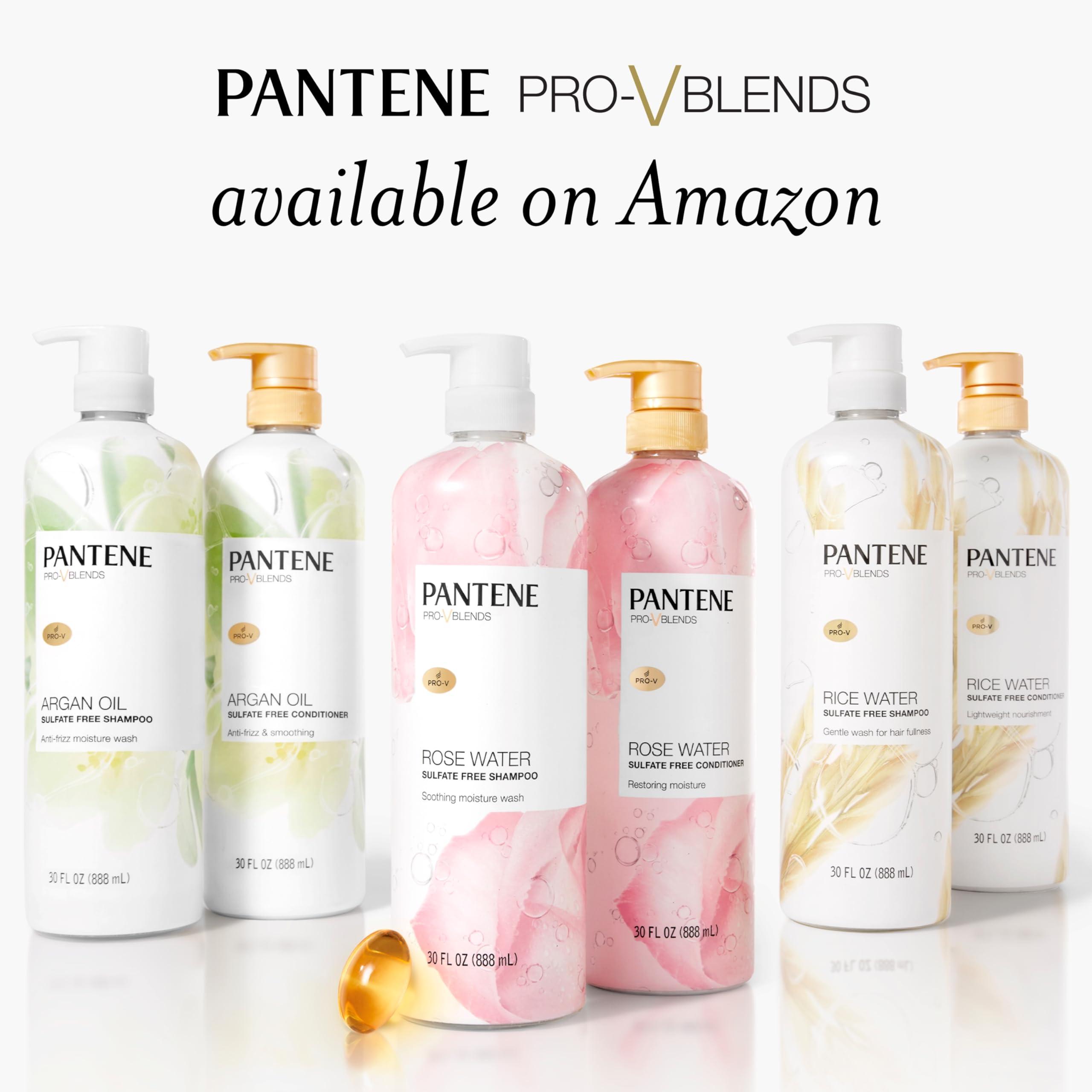 Pantene Rose Water Conditioner, Soothes, Replenishes Hydration, Safe for Color Treated Hair, Nutrient Infused with Vitamin B5 and Antioxidants, Pro-V Blends, 30.0 oz - Image 7