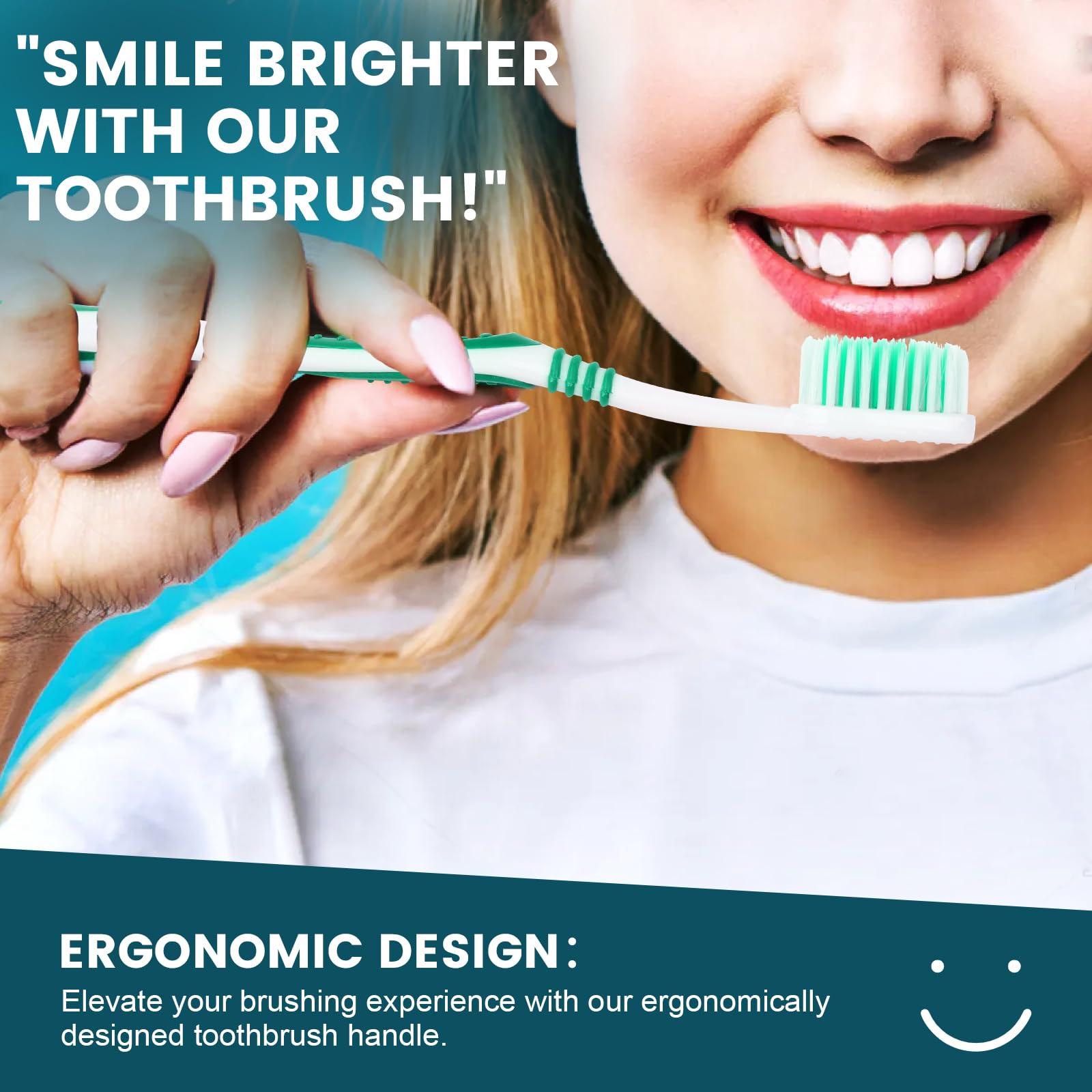 Navona 30 PCS Premium Individually Wrapped Bulk Toothbrush Pack, Disposable Toothbrushes, Kids Toothbrush, Medium Soft Bristle Toothbrushes, Ergonomics Handle, Perfect for Travel Hotel Donation - Image 5