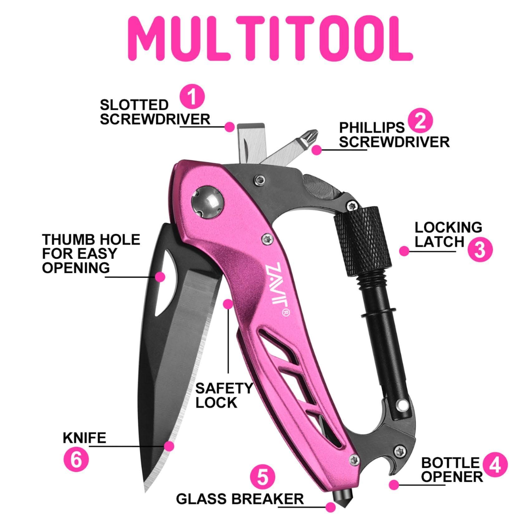 Gifts for Mom Women, Wife - Christmas P-ink Multitool, Stocking Stuffers, Girlfriend, Best Friends, Unique Gift ldeas for Women, Cool Gadgets, Mother's Day, Valentines Day Birthday Gifts for Women - Image 4