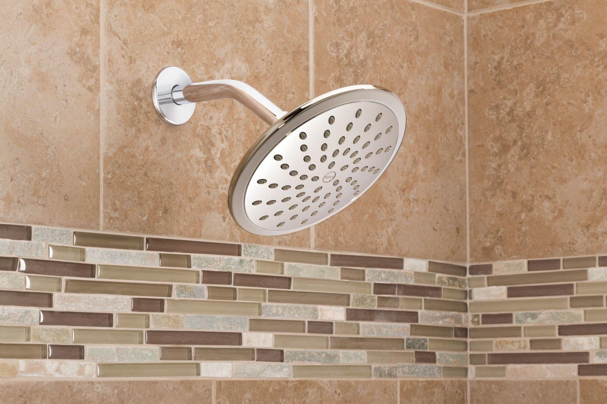 Moen Chrome Bathroom 8-Inch Wide Fixed Rainfall Showerhead, 6345 - Image 3