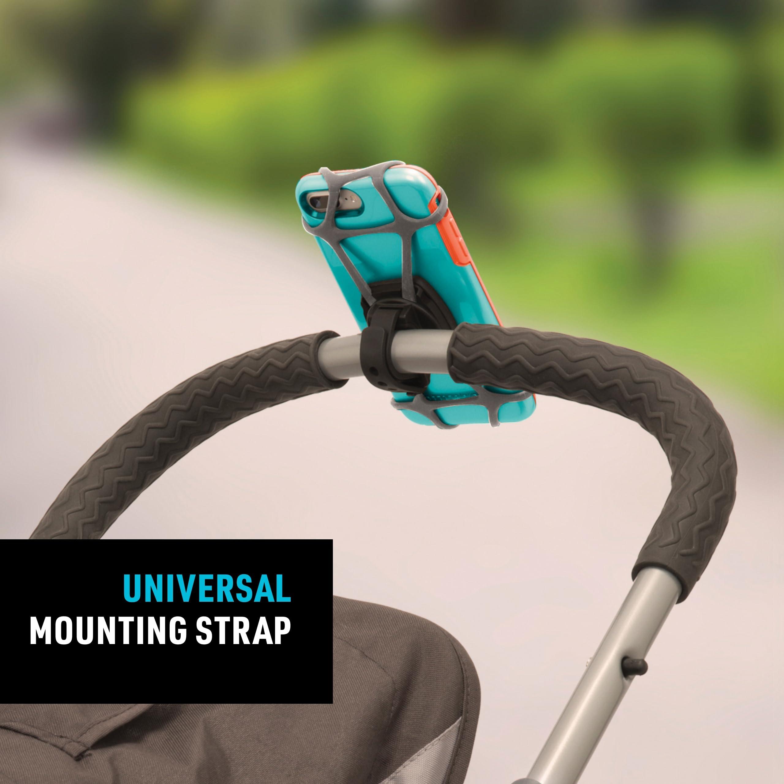 Nite Ize Wraptor Rotating Smartphone Bar Mount - Cell Phone Mount for Bikes, Strollers & More - Easy-to-Use & Adjustable Phone Accessories - Grey - Image 5