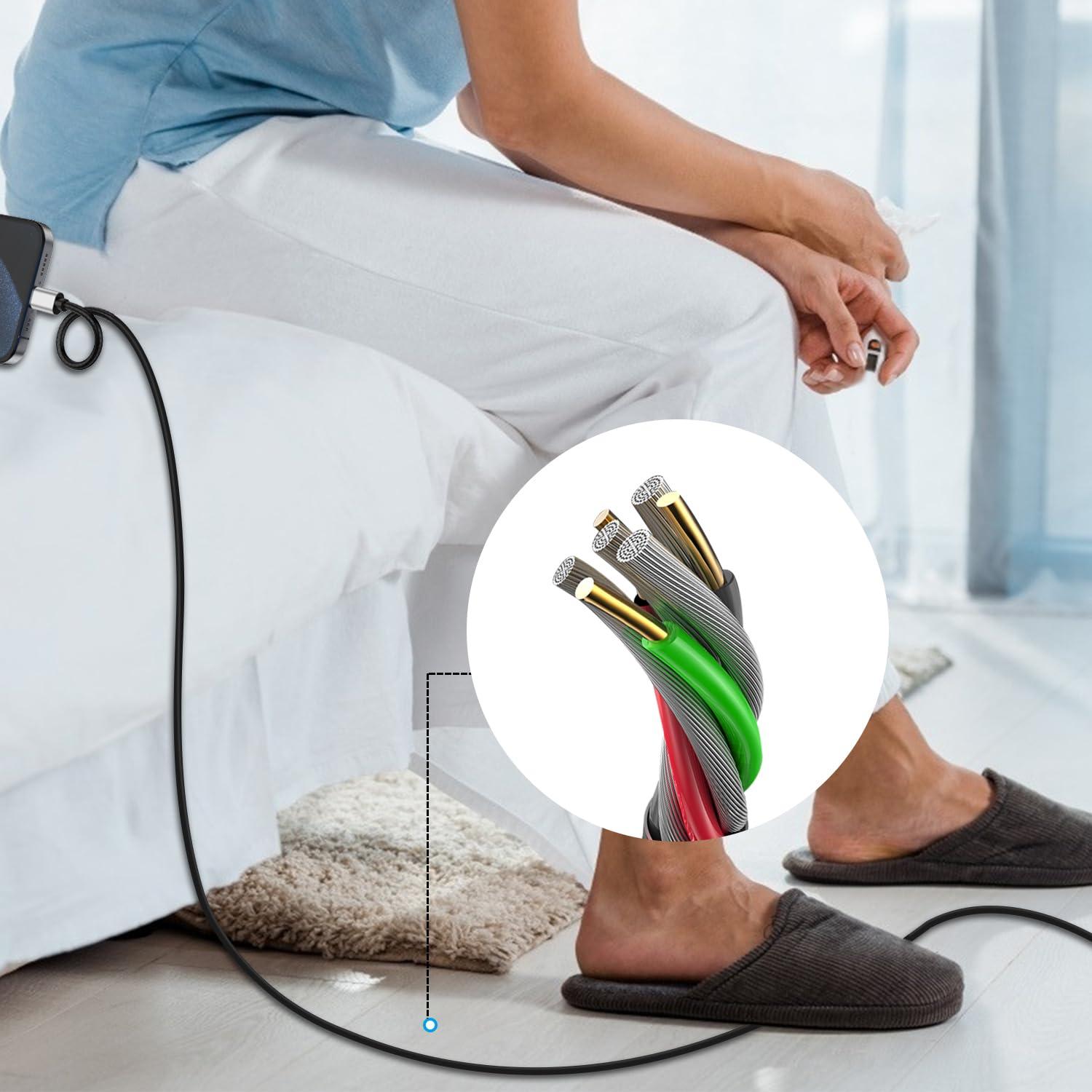 USB Type C Cable 10ft, [2 Pack] USB A 2.0 to USB-C 10 ft Type C Fast Charger Extra Long Durable TPE USBC to USBA Cord for iPhone 16/15 Pro Plus Pro Max Samsung Galaxy A10/A20/A51/S10/S9/S8 Plus/Note 9 - Image 7