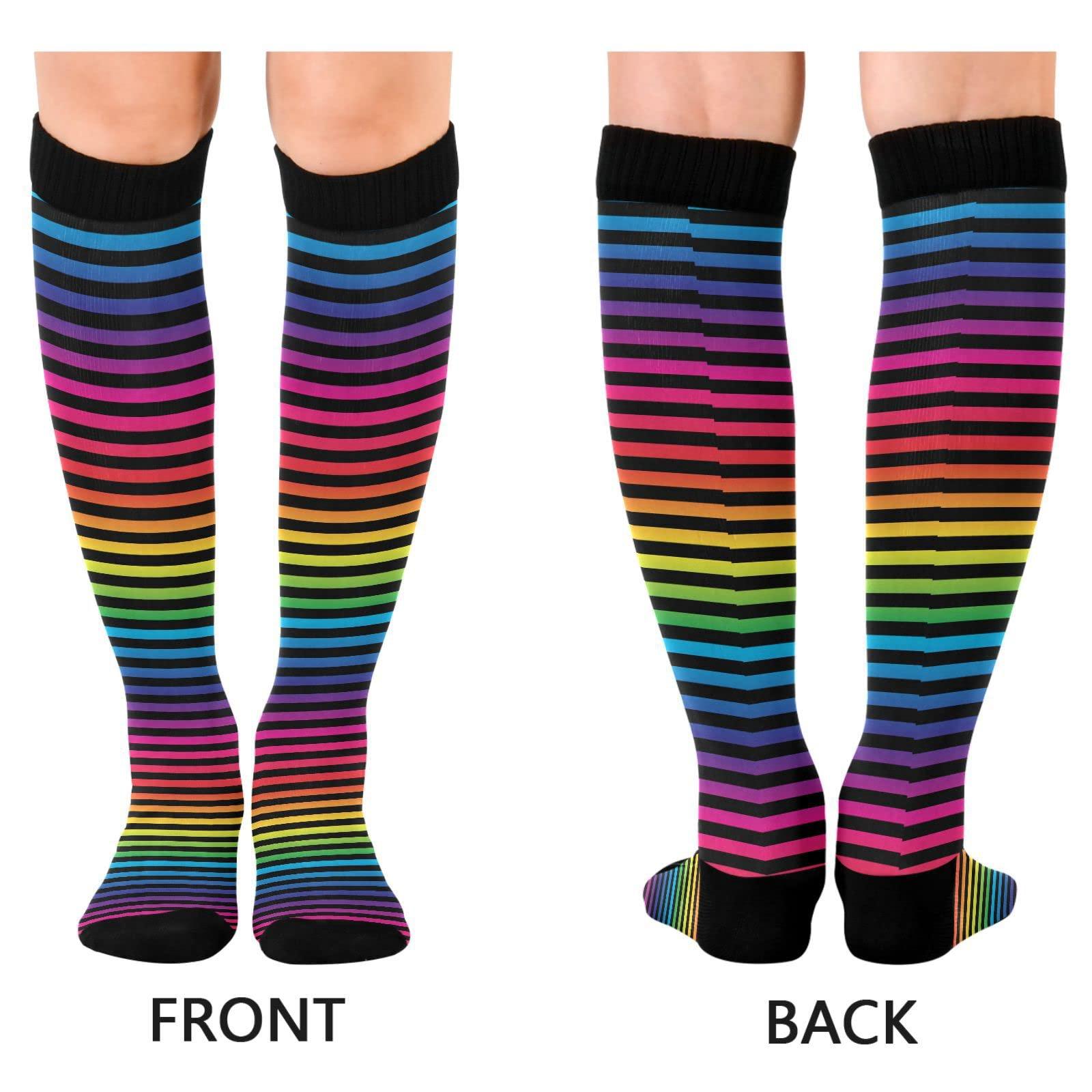 Wusikd Green Grapes Compression Socks for Women and Men Circulation Long Socks for Athletic Running 1 - Image 2