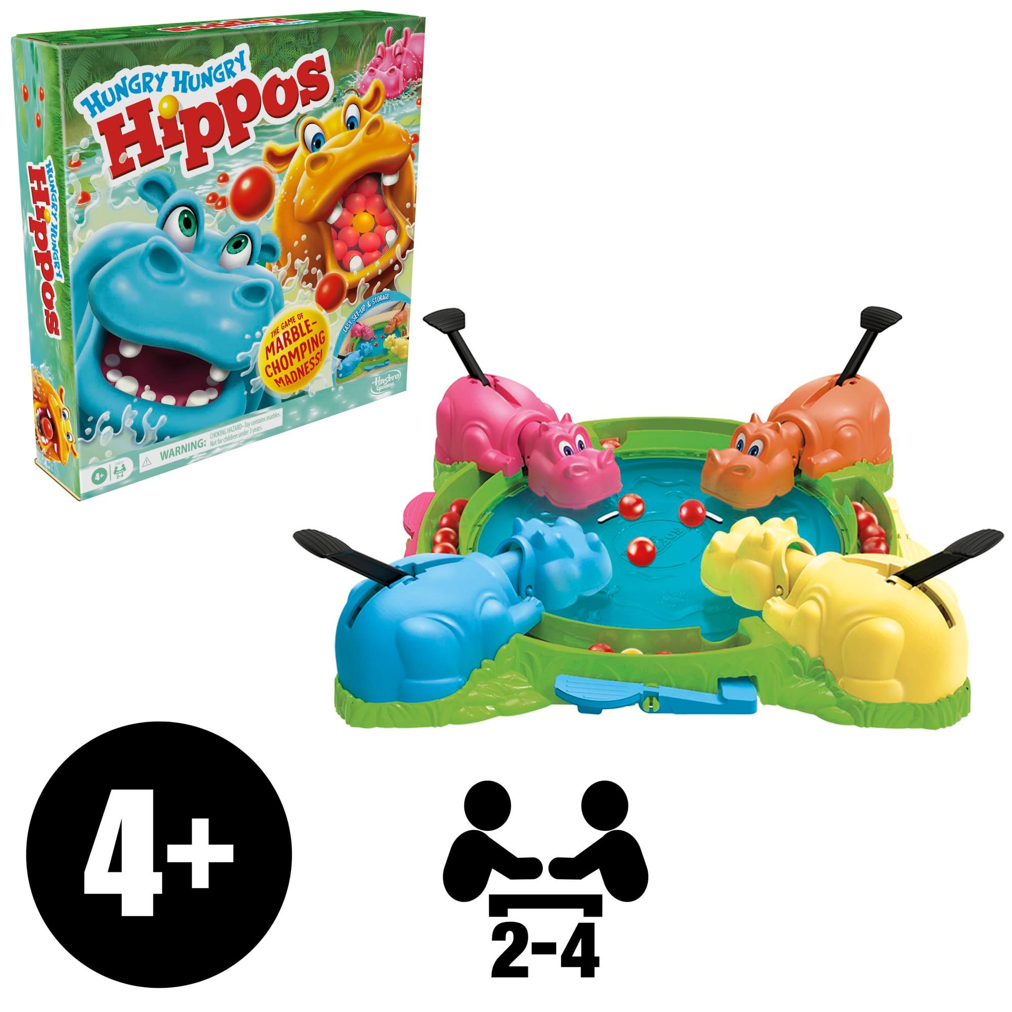 Hungry Hungry Hippos Game for Preschoolers | Instant Marble Relaunch, Easy Set-Up & Storage| Ages 4 and Up | 2 to 4 Players | Kids Games - Image 13