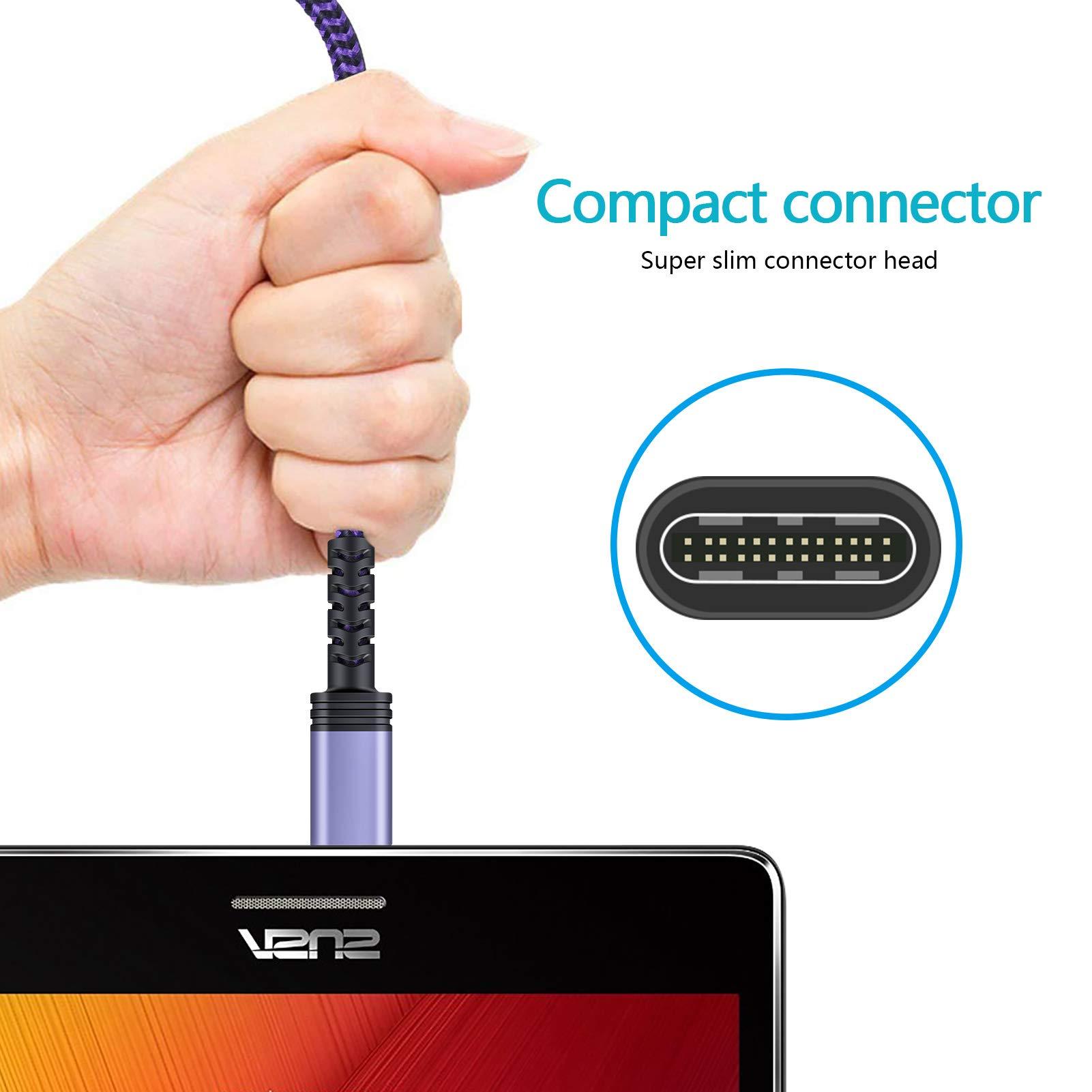 C Charger Cable Fast Charging Phone Android Power Cord 4 Compatible for Samsung Galaxy S24+ S23 Ultra S22 Plus Note 21/20 Ultra, S21+/S20 Plus/S21 S20 FE/S10 Plus/S9 A11/A21/A51/A71 Google 5 4A XL 7 - Image 2