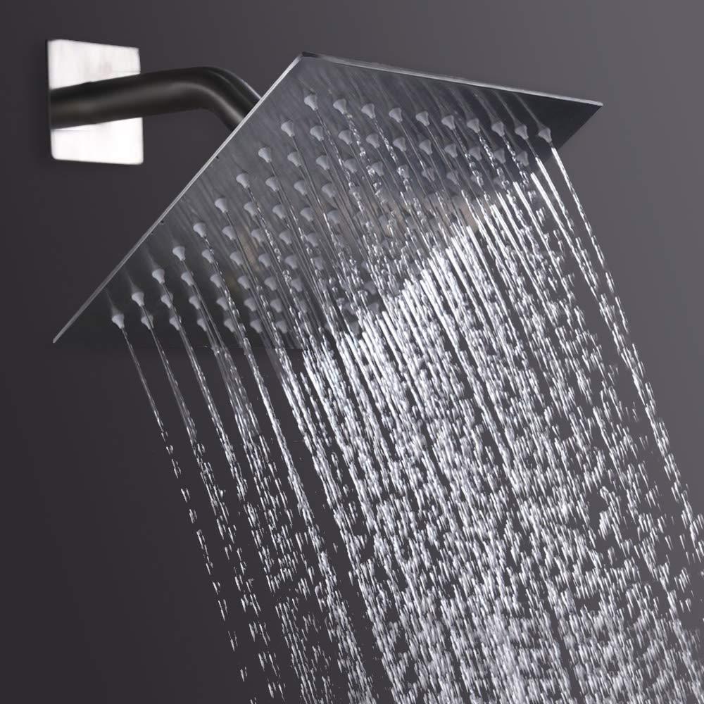 NearMoon Rain Shower Head, High Flow Stainless Steel Square Rainfall Shower, High Pressure Design, Awesome Shower Experience Even At Low Water Flow (8 Inch, Chrome Finish) - Image 6