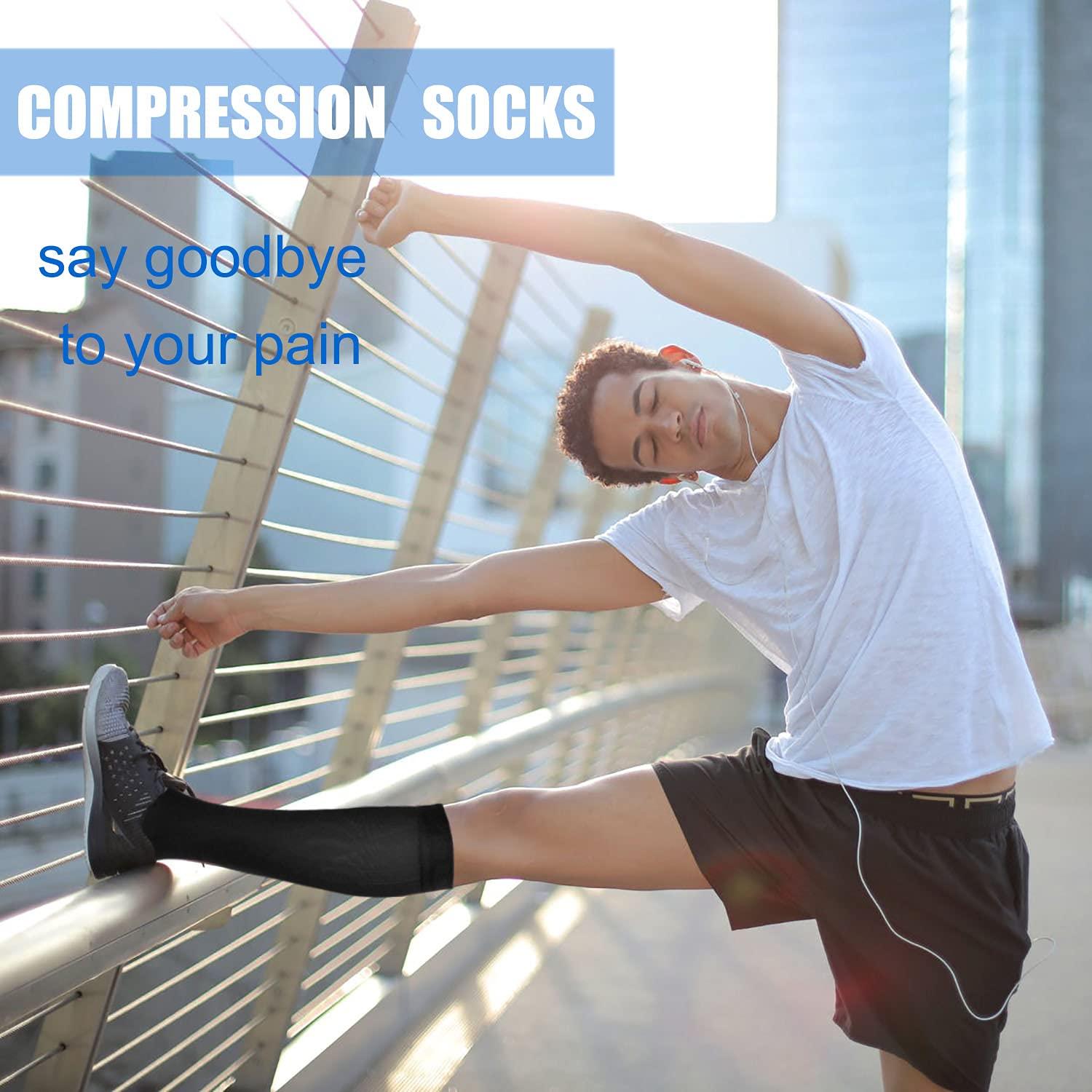 Aoliks Compression Socks for Women & Men 4 Pairs, Best Support for Nurses Running Travel - Image 7