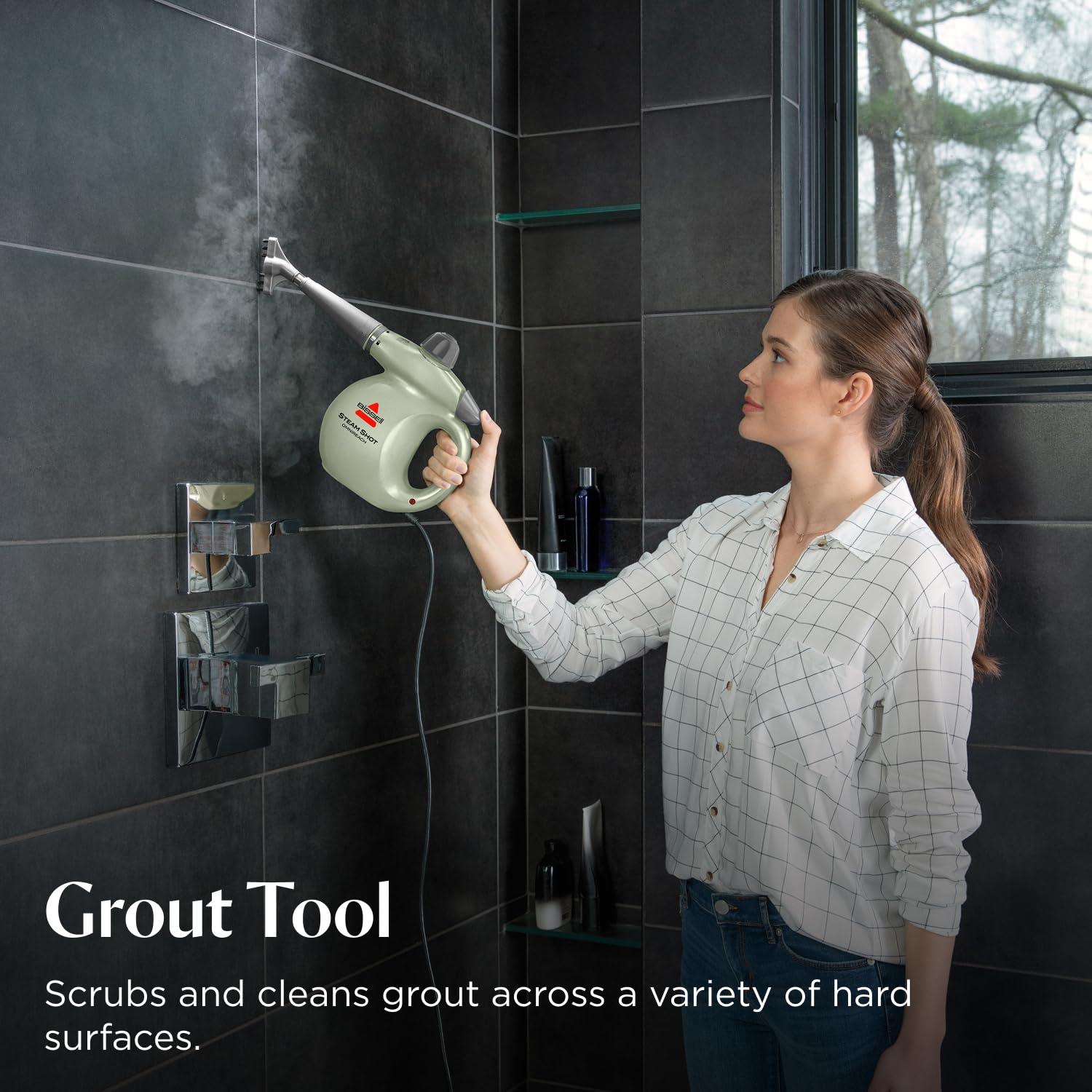 BISSELL® Steam Shot™ OmniReach handheld portable steam cleaner for tile, grout, windows, bathrooms, kitchens, fabric steaming tool, includes 10 tools - Image 5