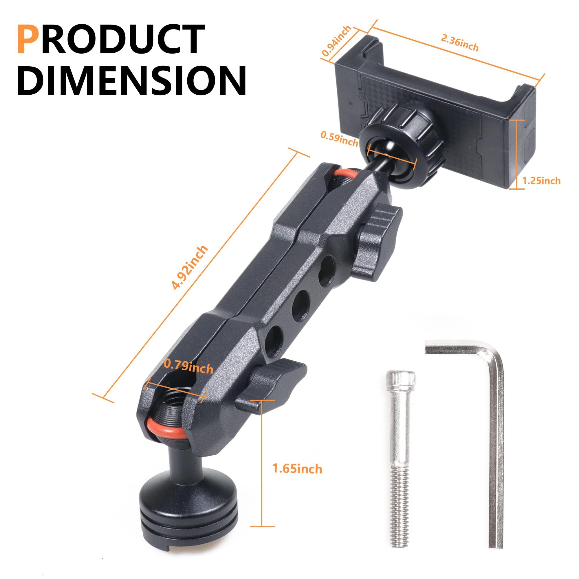 RERPRO Dash Phone Mount Holder for 2021 2022 2023 2024 2025 New Ford Bronco 2/4 Door Interior Accessories Dashboard Cell Phone Stand 360° Adjustable Aluminum Smartphone Bracket Black - Image 9