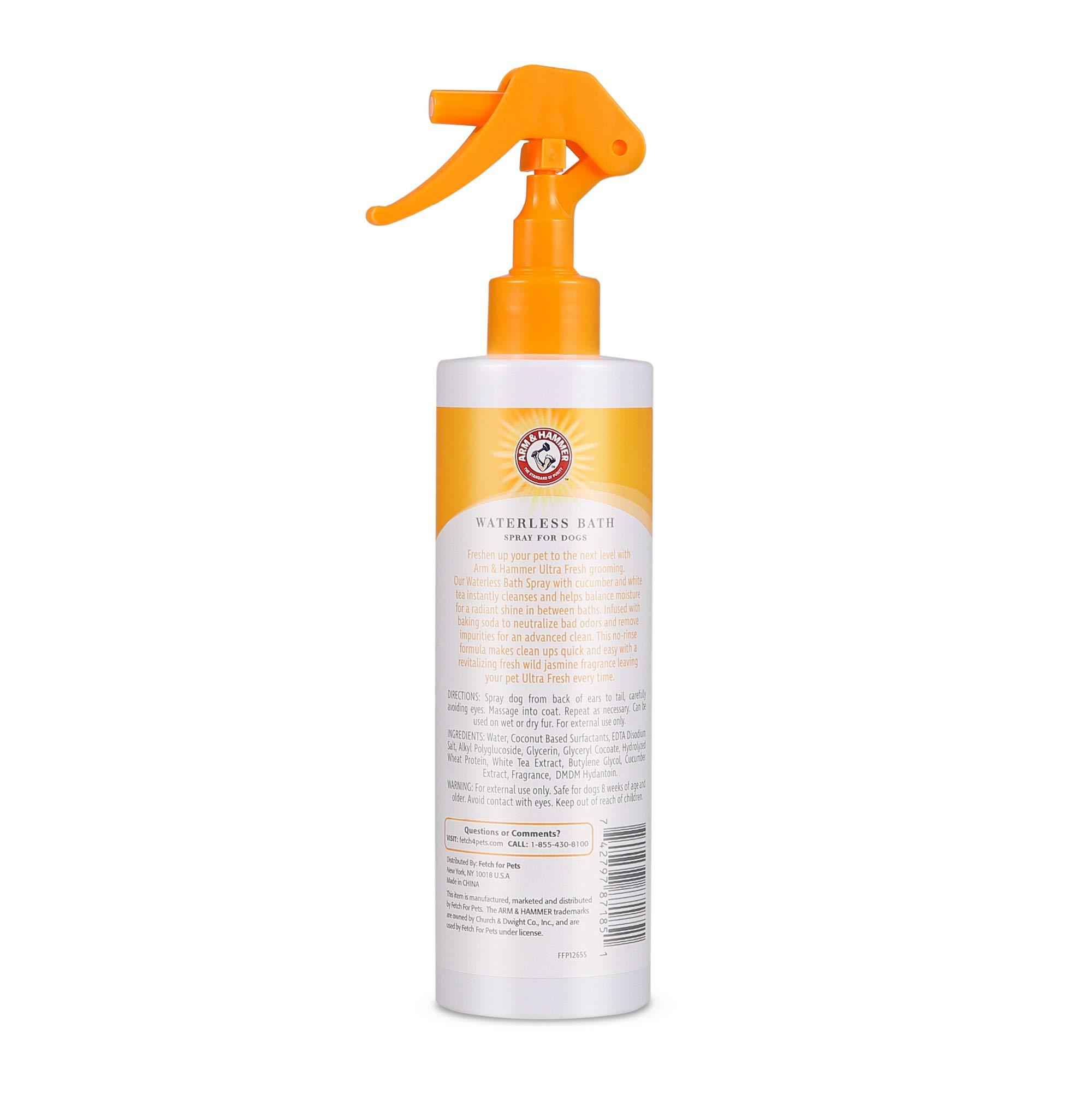 Arm & Hammer for Pets Ultra Fresh Waterless Bath Spray in White Jasmine Scent | Dry Dog Shampoo, Deodorizer - Image 5