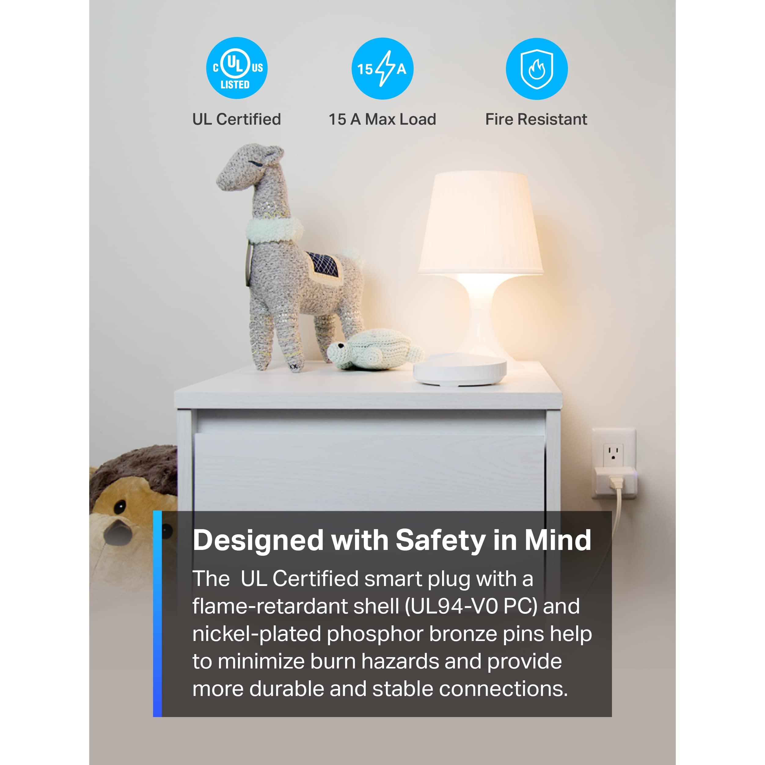 TP-Link Tapo Smart Plug Mini 15A, Smart Home Wi-Fi Plug, Super Easy Setup, Compatible with Alexa & Google Home, No Hub Required, UL Certified, 2.4G WiFi Only, White, Tapo P105(4-Pack) - Image 6