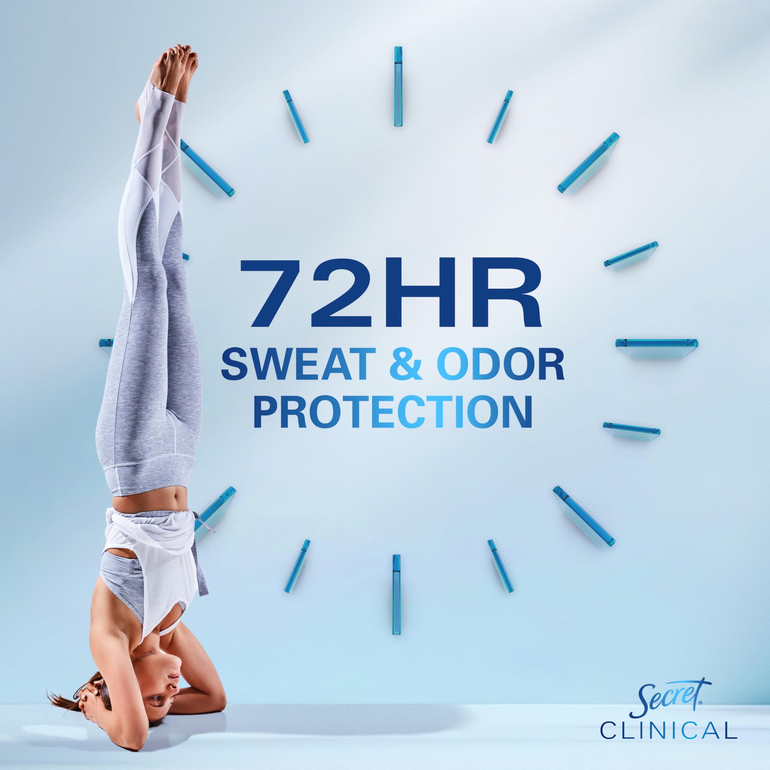 Secret Clinical Strength Antiperspirant Deodorant for Women, 3X Stress Protection, 72hr Sweat & Odor Protection, PH Balancing Minerals, Invisible Solid, Clean Lavender Scent, 2.6 oz - Image 3