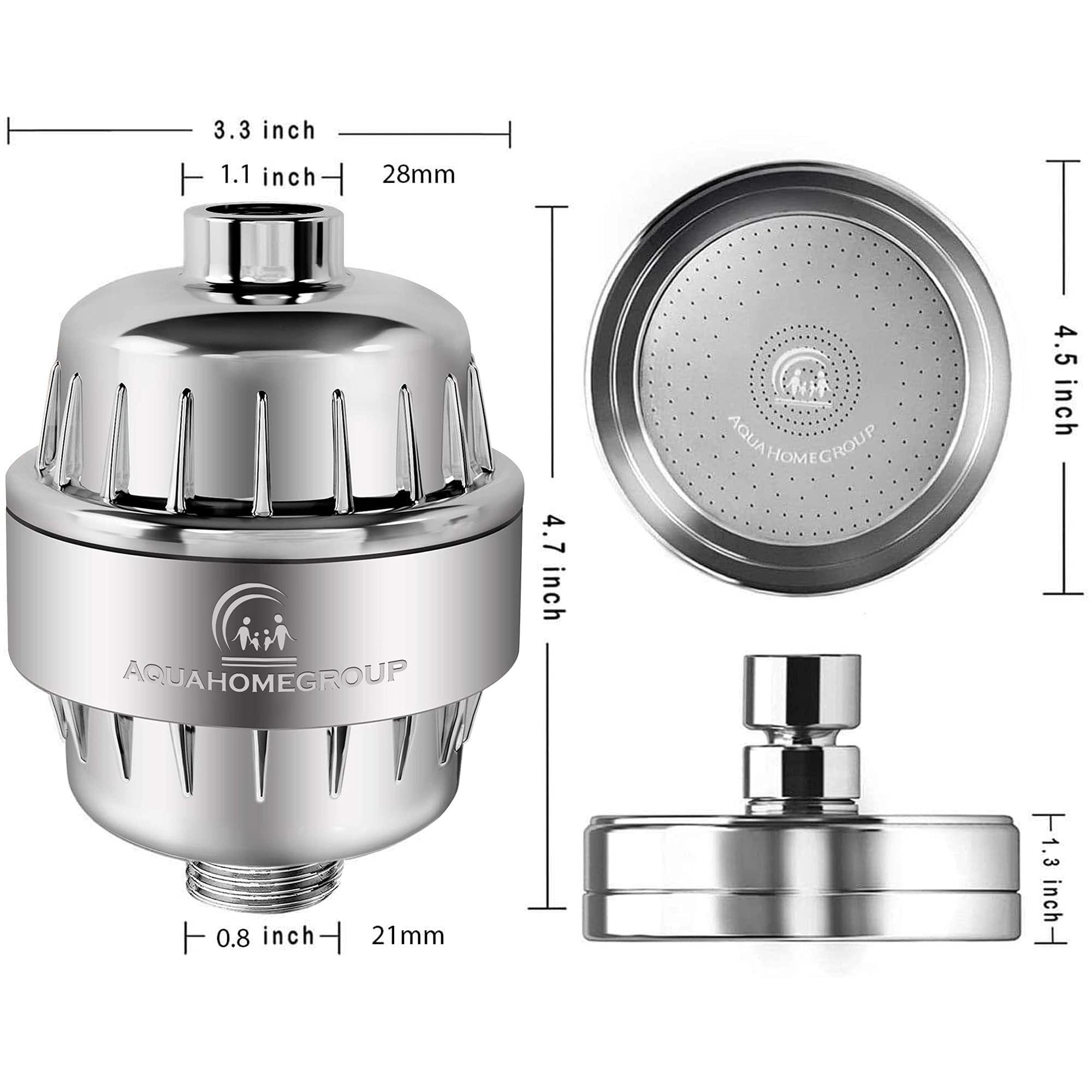 AquaHomeGroup Luxury Filtered Shower Head Set 20+3 Stage Shower Filter for Hard Water Removes Chlorine and Harmful Substances - Showerhead Filter High Output - Image 2