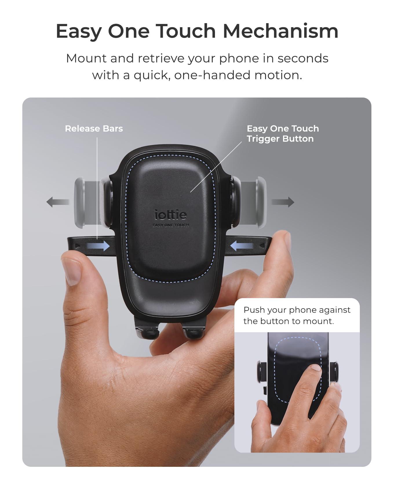 iOttie Easy One Touch Advanced Universal Car Mount Dashboard & Windshield Suction Cup Phone Holder for iPhone Samsung, Google, All Smartphones - Image 2