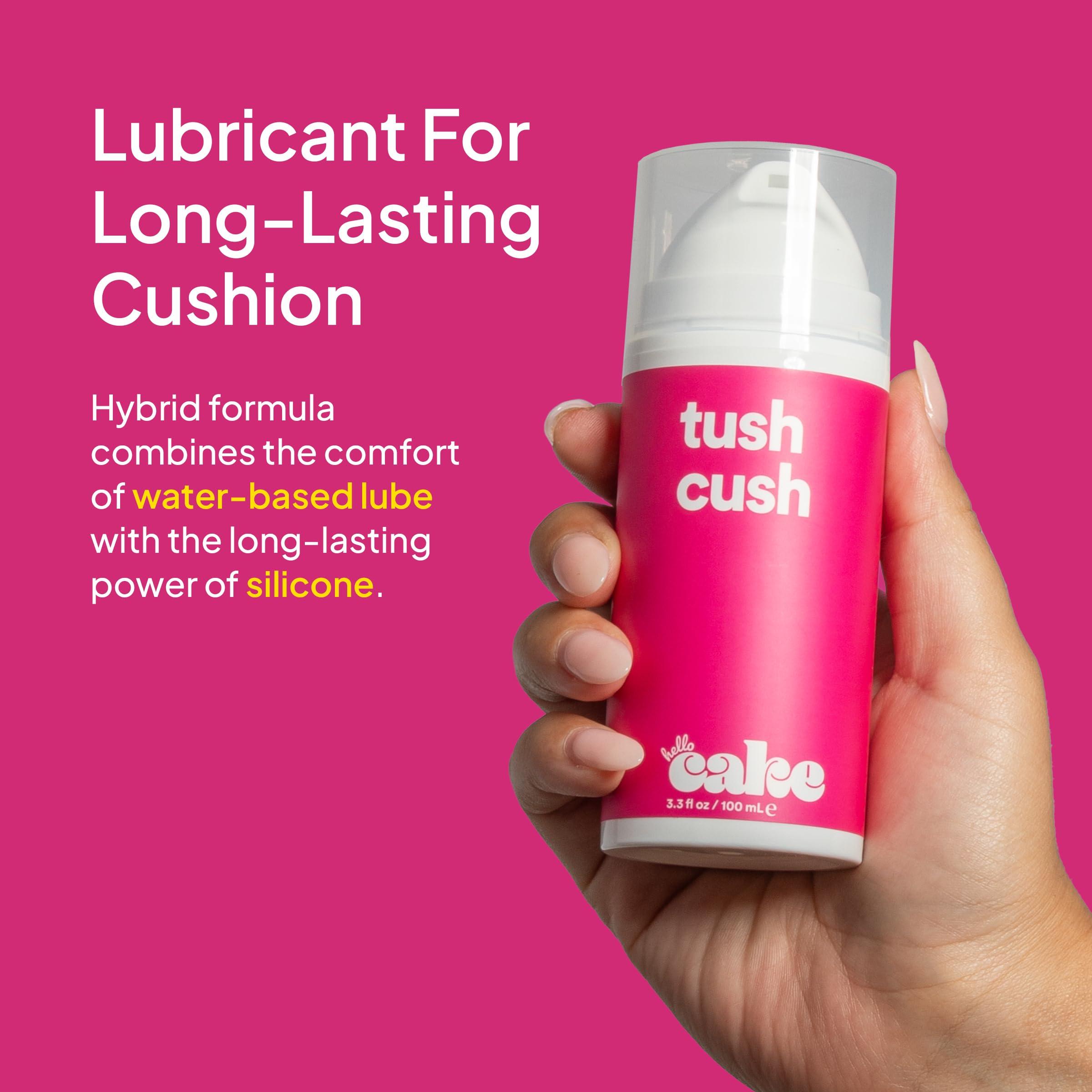 Hello Cake Tush Cush, Silicone and Water-Based Personal Lubricant, Formulated for Anal Use, Hybrid Lube for Men, Women, and Couples, 3.3 fl oz - Image 5