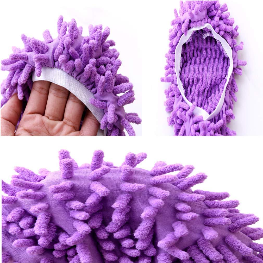 Tamicy Mop Slippers Shoes 5 Pairs (10 Pieces) - Microfiber Cleaning House Mop Slippers Floor Cleaning Tools Shoe Cover Soft Washable Reusable Microfiber Foot Socks Floor Cleaning Tools Shoe Cover - Image 6