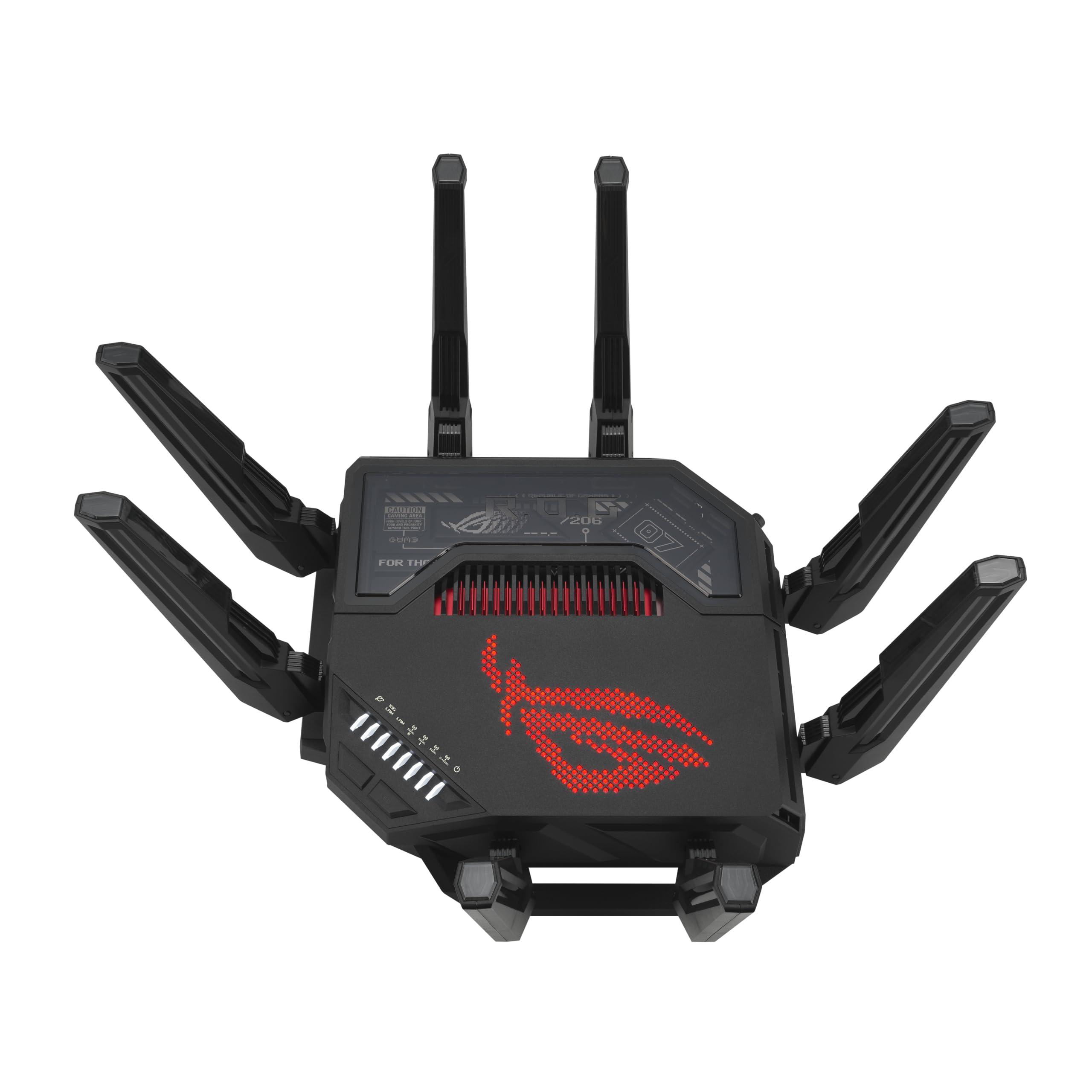 ASUS ROG Rapture GT-BE98 PRO First Quad-Band WiFi 7 Gaming Router supports 320MHz, Dual 10G Port, Triple-level Game Acceleration, Mobile Game Mode, Subscription-Free Security, AiMesh, and VPN features - Image 10