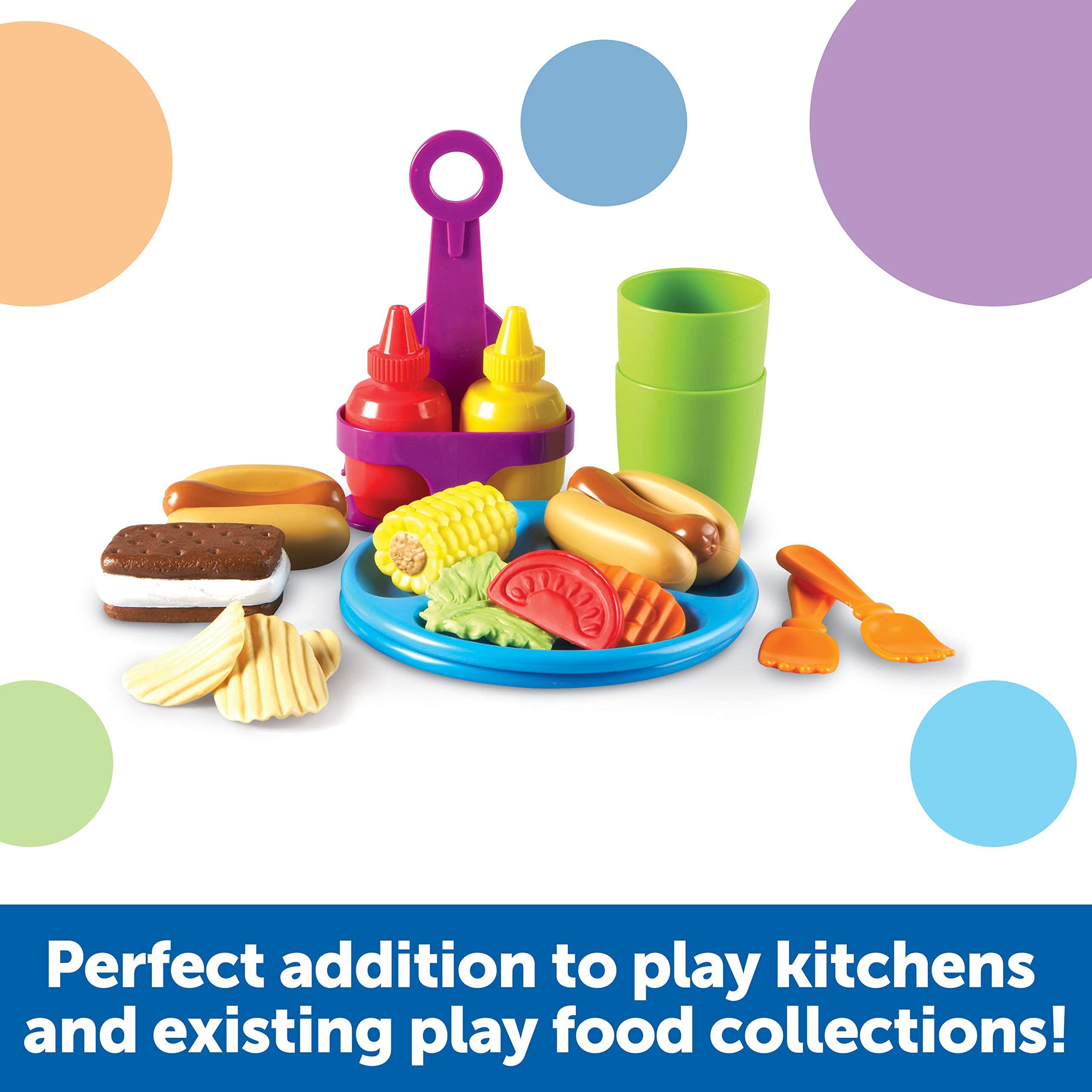 Learning Resources New Sprouts Cookout! ,19 Pieces, Ages 18+ Months, Barbecue Set, Pretend Play Food for Toddlers - Image 4