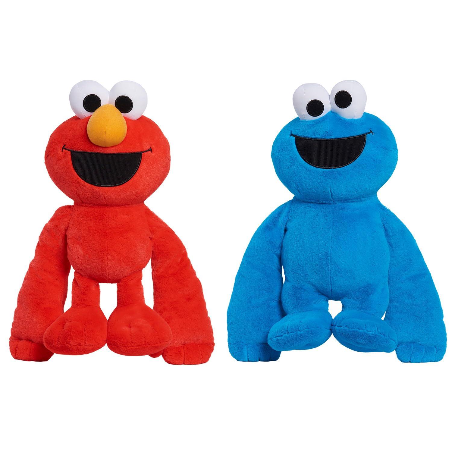 Sesame Street Monster Hugs Cookie Monster Weighted Sensory Plushie, Blue, Kids Toys for Ages 18 Month, Amazon Exclusive by Just Play - Image 3