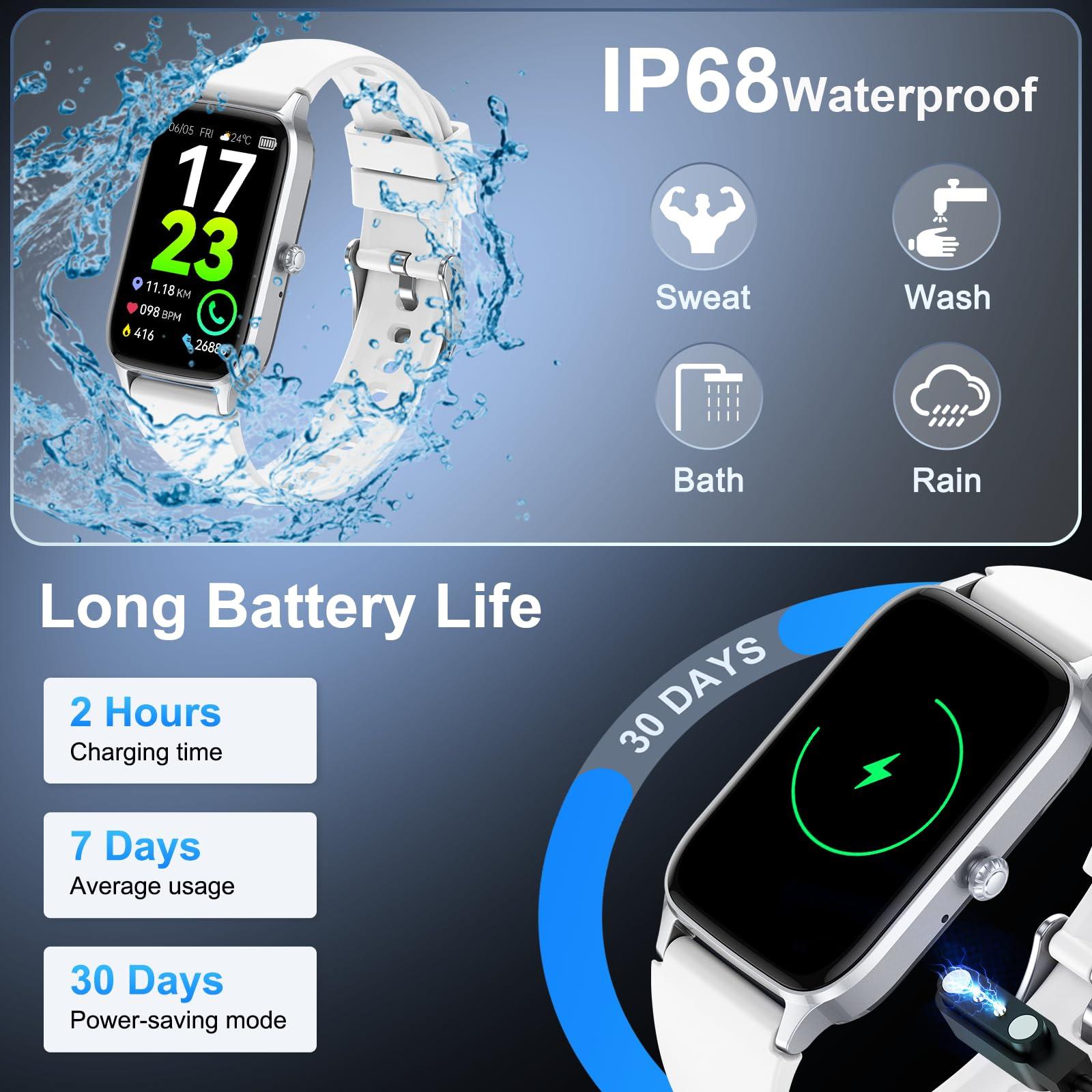 Smart Watch for Men Women(Answer/Make Call), 2025 Fitness Activity Tracker 1.57” Smartwatch with Heart Rate/Sleep Monitor/Pedometer/Calories/110+ Sports, IP68 Waterproof Fitness Watch for Android iOS - Image 7