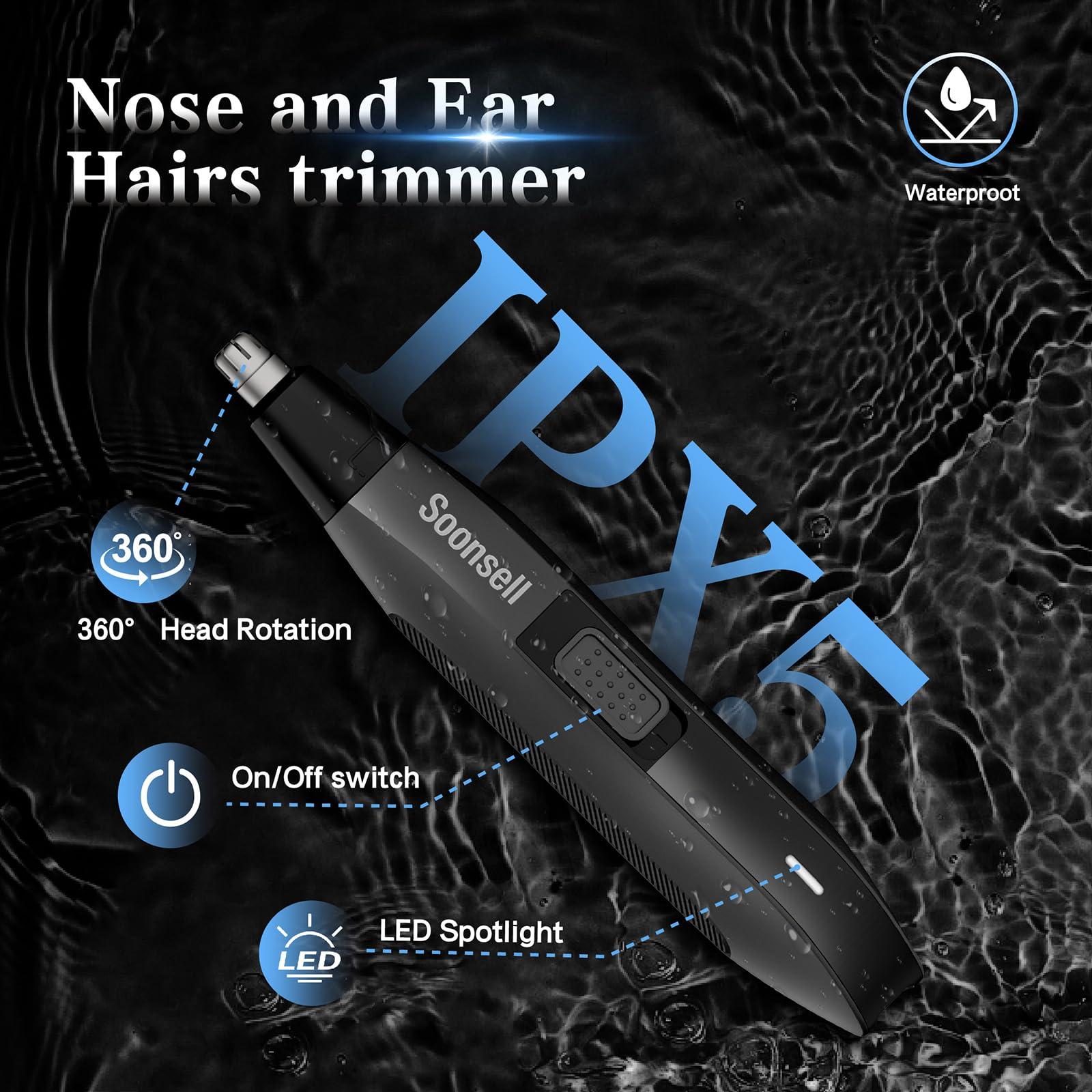 Soonsell Manscape Beard Trimmer for Men,Ball Shaver,Nose Hair Clippers,Electric Razor,Hair Clippers for Men,4 IN1 Men's Grooming Kit,LED Display,Waterproof,Wet/Dry Trimmer - Image 5