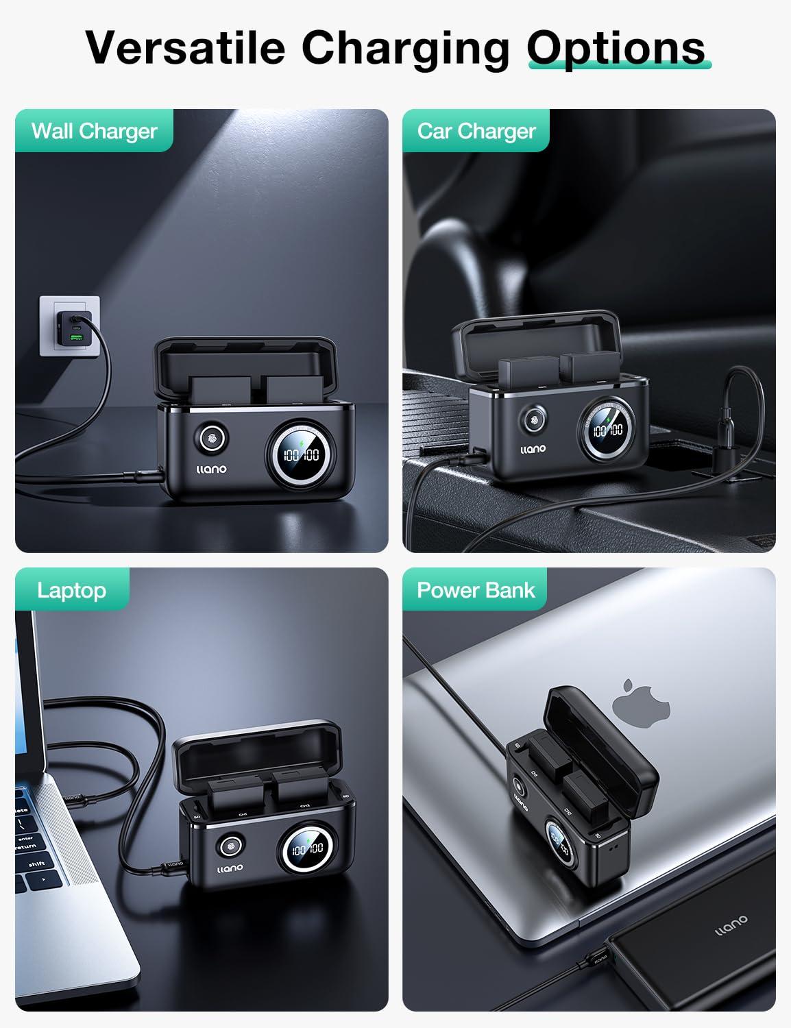 llano LP-E12 Dual Battery Charger for Canon EOS M50, M50 Mark II, M, M2, M10, M100, M200, Rebel SL1, PowerShot SX70 HS, 18W Quick Charge, Smart Digital Display, Magnetic Snap Cover - Image 8